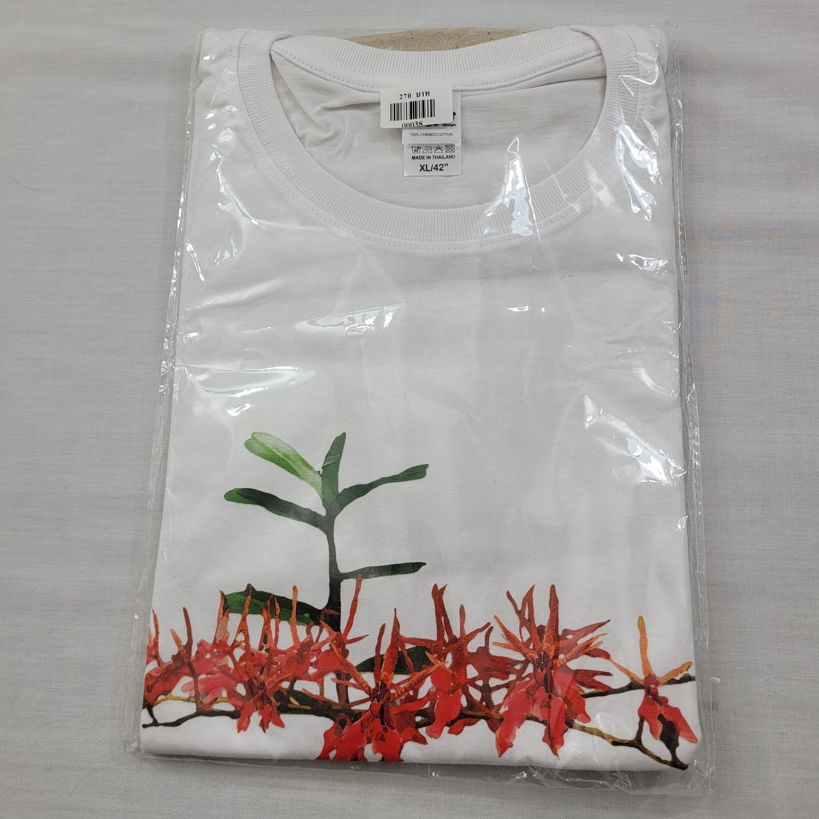 Online Design Made in Thailand 42″ T Shirt SS Orchid Graphic Pink Floral Beach