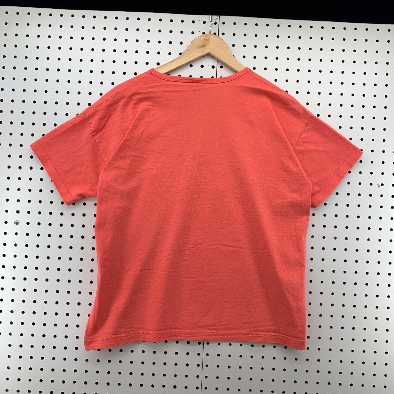Vintage 90 Jackson Hole Shirt Womens Large Coral Pink EMbroidered 21×23.5