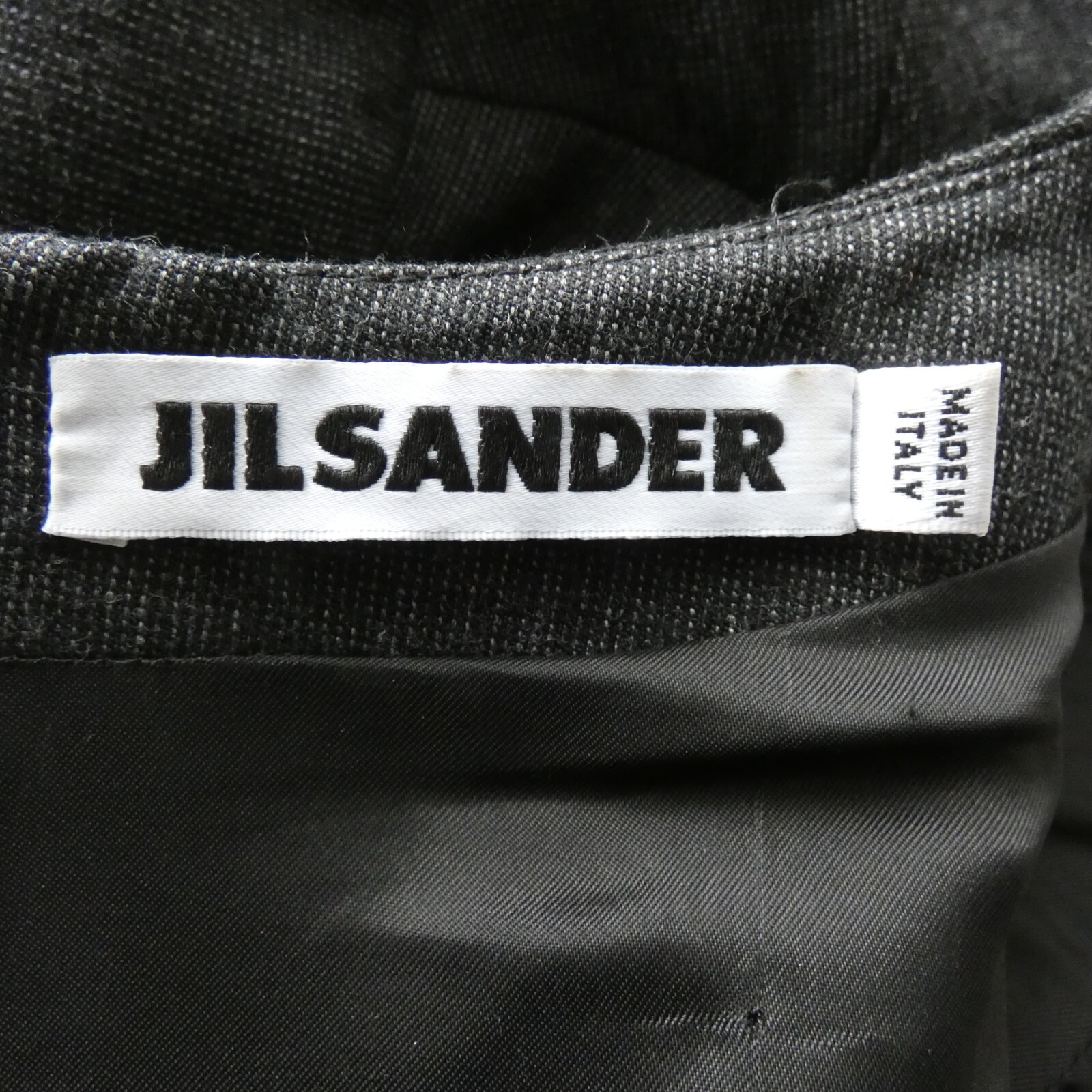Jil Sander Dress Structured Back Overlay Vintage 1990s Charcoal Grey 40 UK 12 14