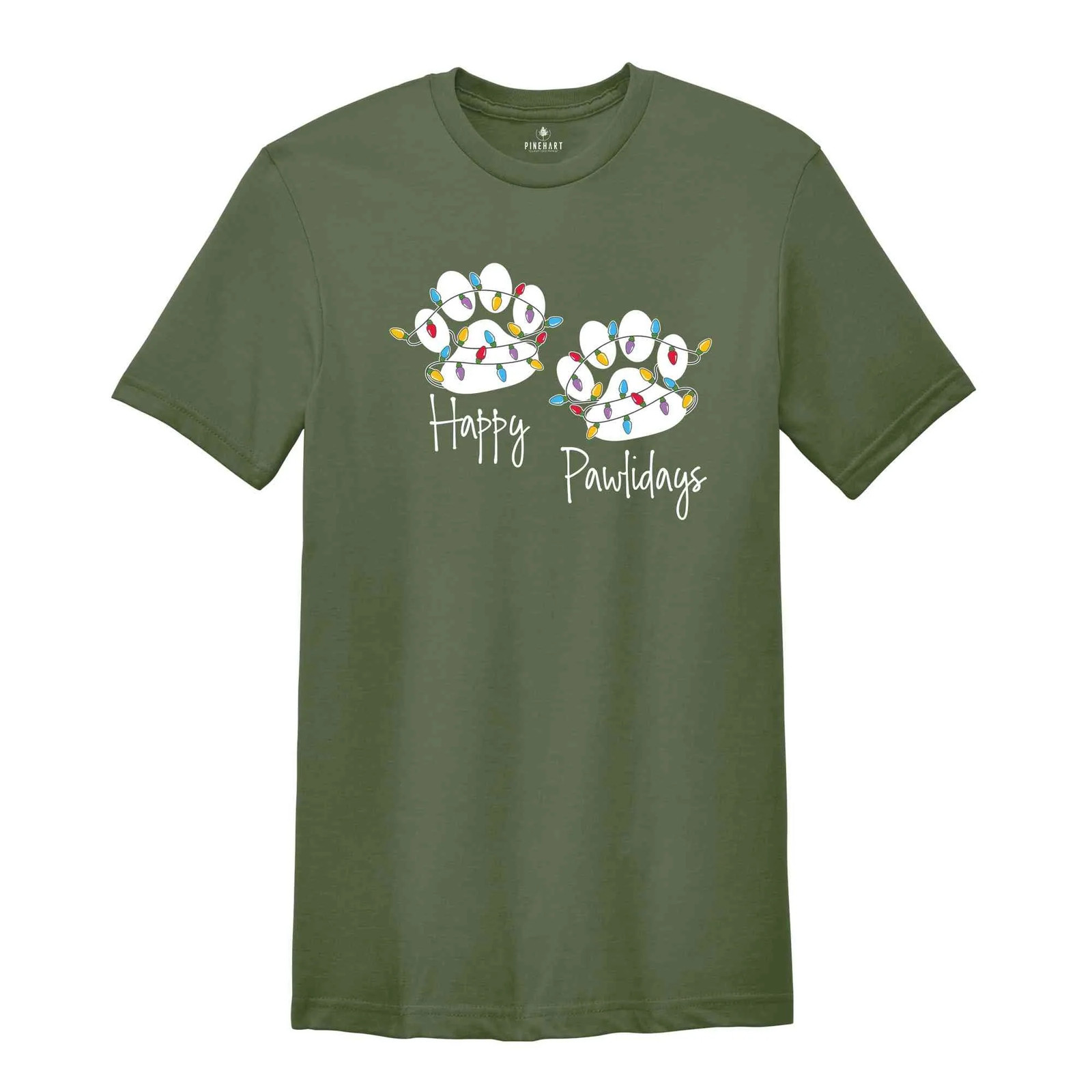 Happy Pawlidays Shirt, Dog Lovers Christmas, Xmas Paw T-Shirt, Cute Christmas Sh