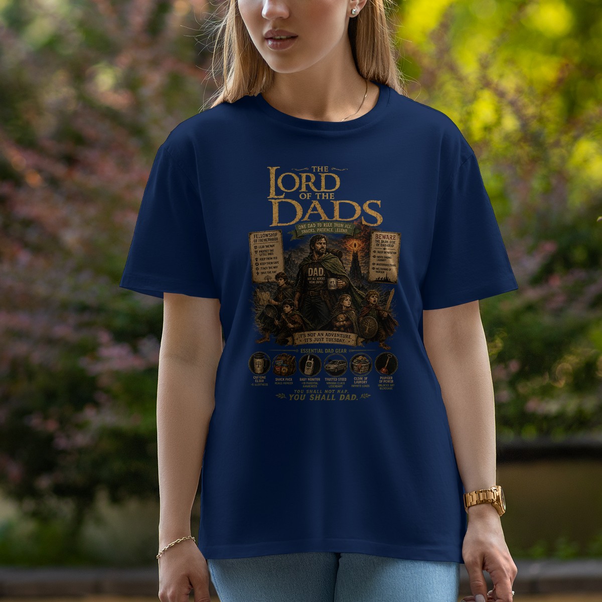 The Lord Of The Dads Mens T-Shirt Fantasy Parody Fatherhood Fathers Day Gift
