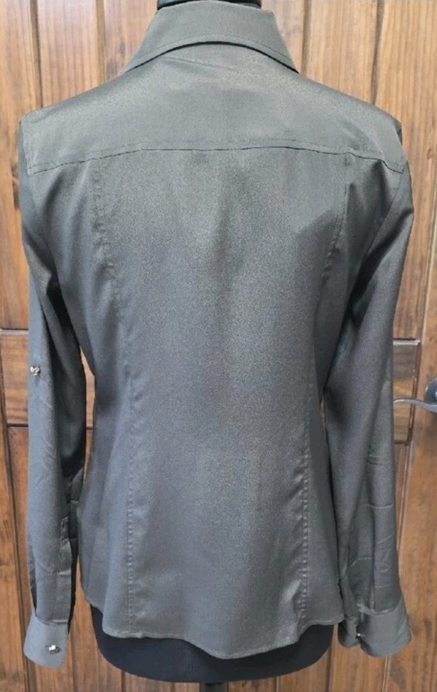 Michael Kors Green Full Zip Basic Jacket w/ Pockets Long Sleeve – Women’s M
