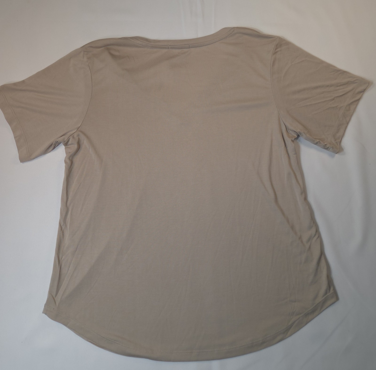 Z Supply Beige Short Sleeve Top V-Neck Size Large NWT