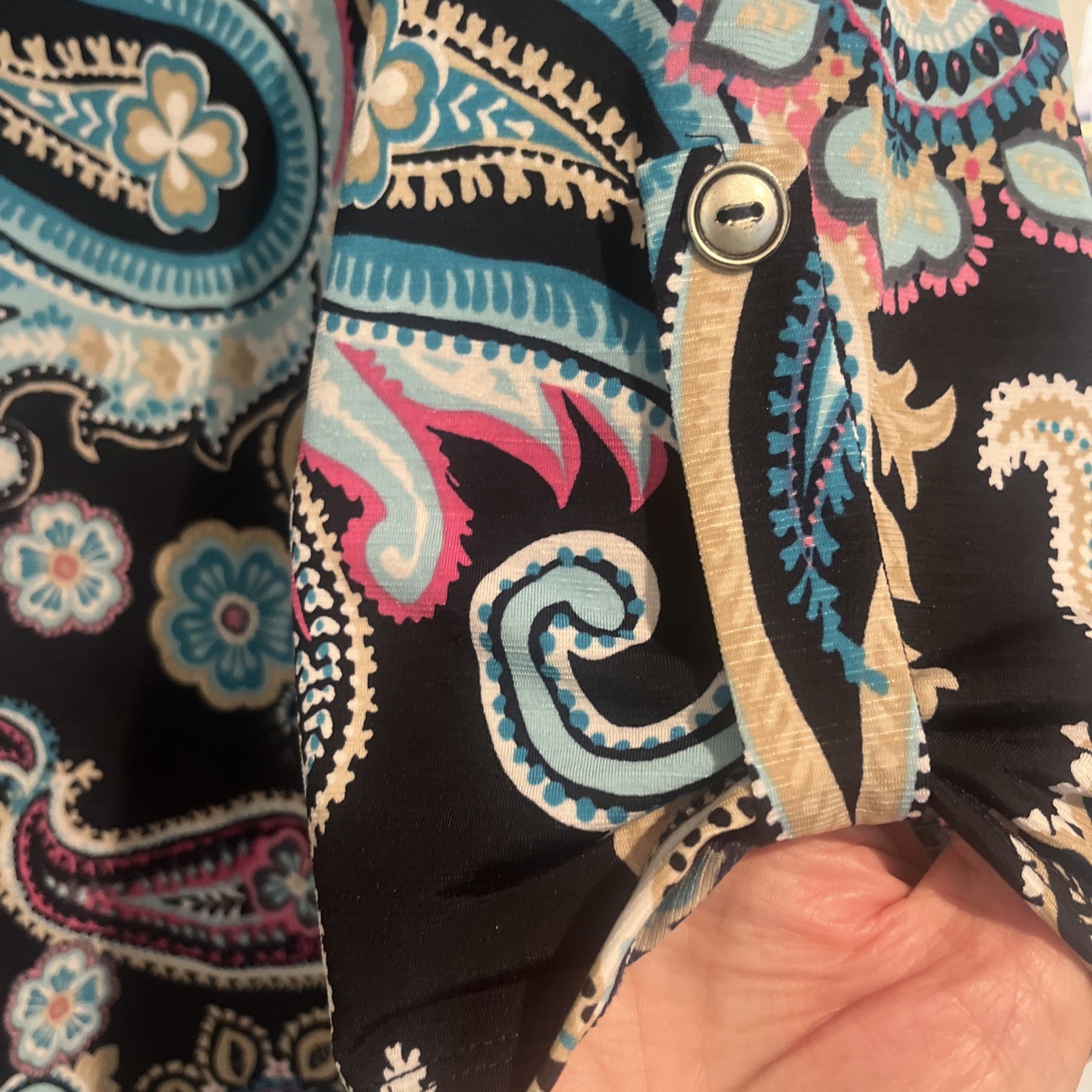 Dear Scarlett Boutique Lizzie Top – XL Black Multi Paisley