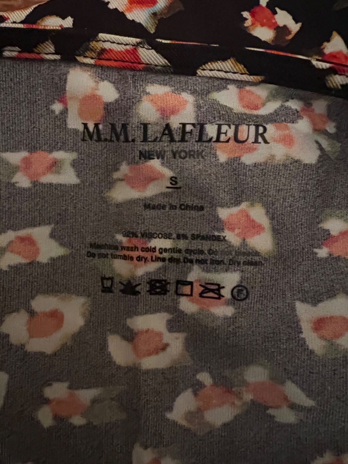MM La Fleur S NWT MSRP $159 Nora Top Printed Jersey Extended Shoulder Knit Top