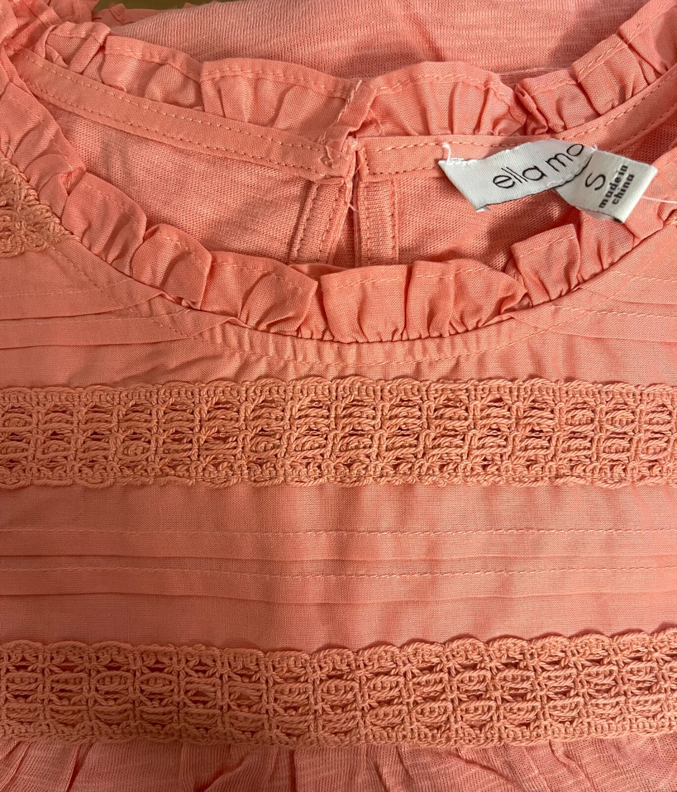 Ella Moss Ladies’ Lace Trim Knit Top