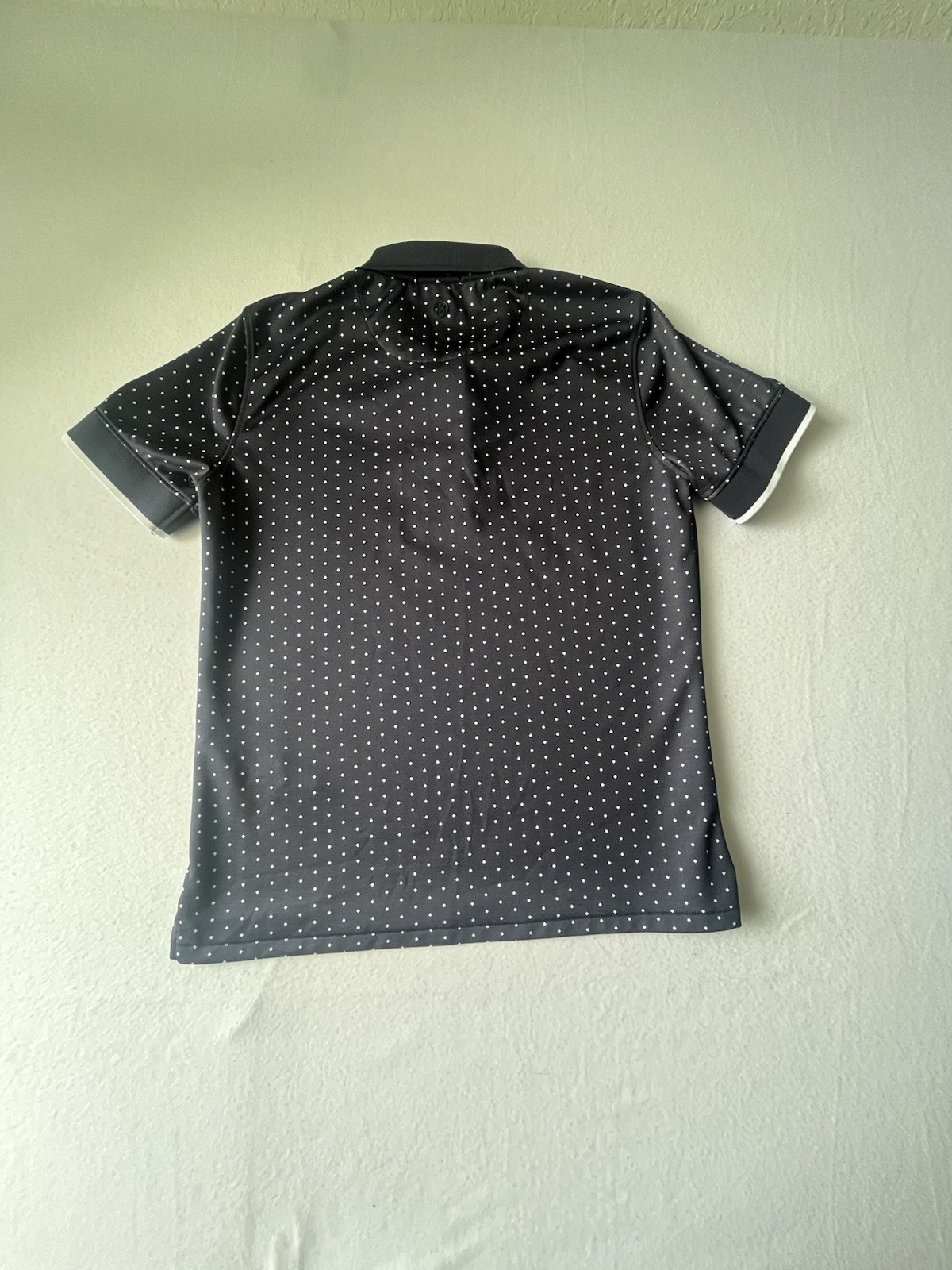 G/FORE Women’s Polo Shirt Size Large Blue Twilight Polka Dot Golf Sport Stretch