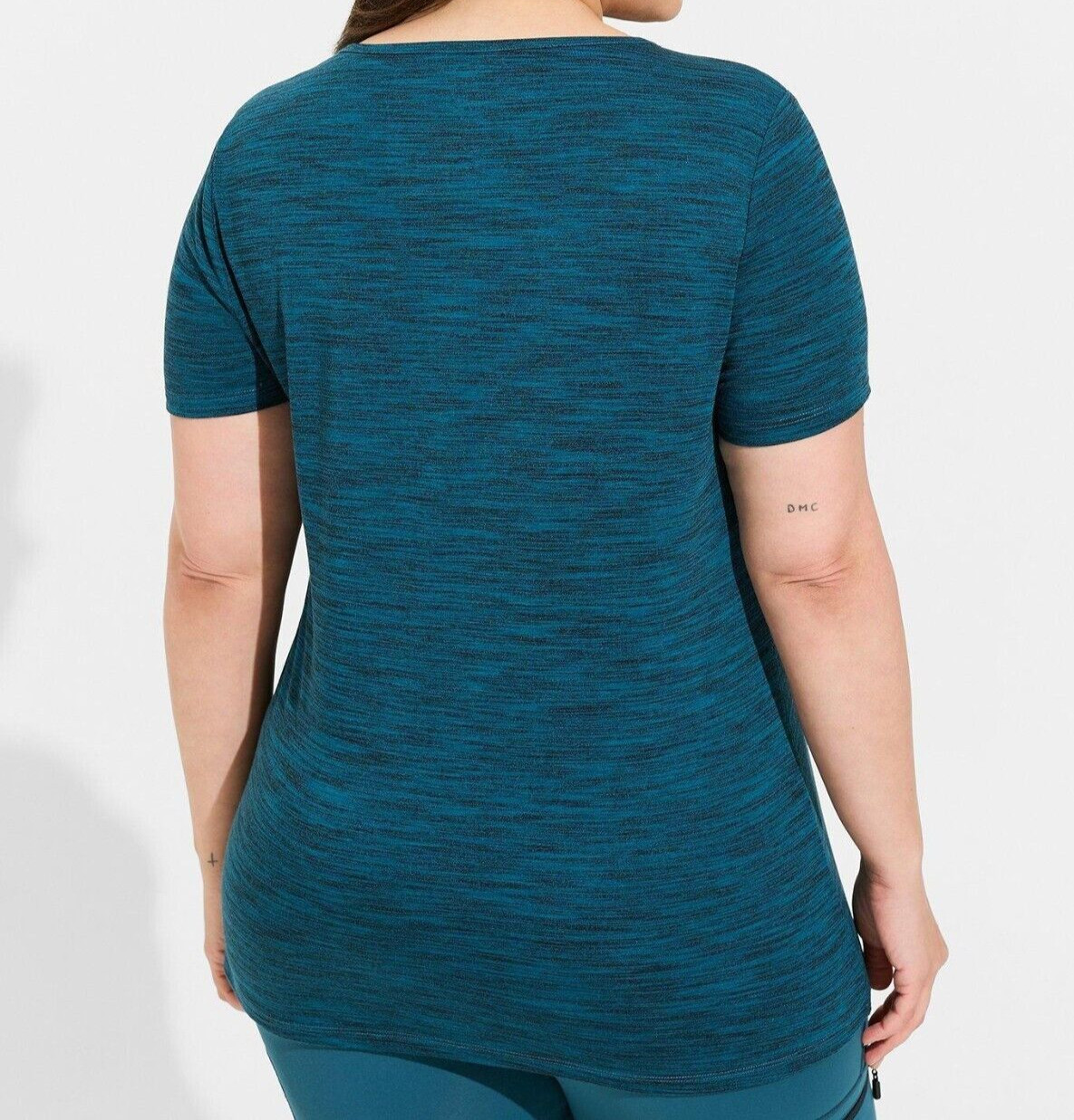 Torrid Happy Camper Lyocell Henley Short Sleeve Tee Blue 00 M L 10 #G20920