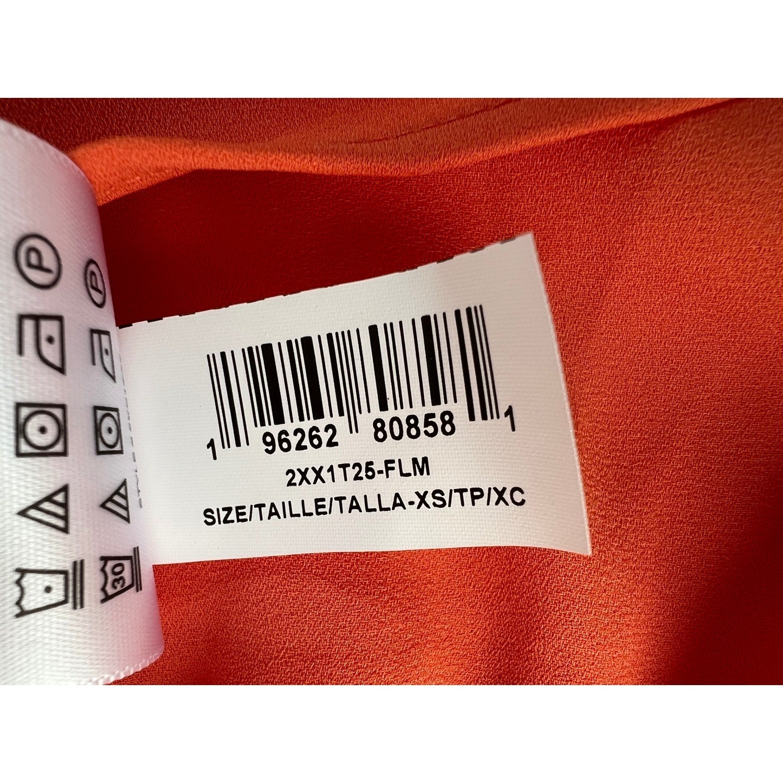 BCBGMAXAZRIA Flamingo Orange Draped Sleeveless V-Back Top 2XX1T25-FLM XS NEW