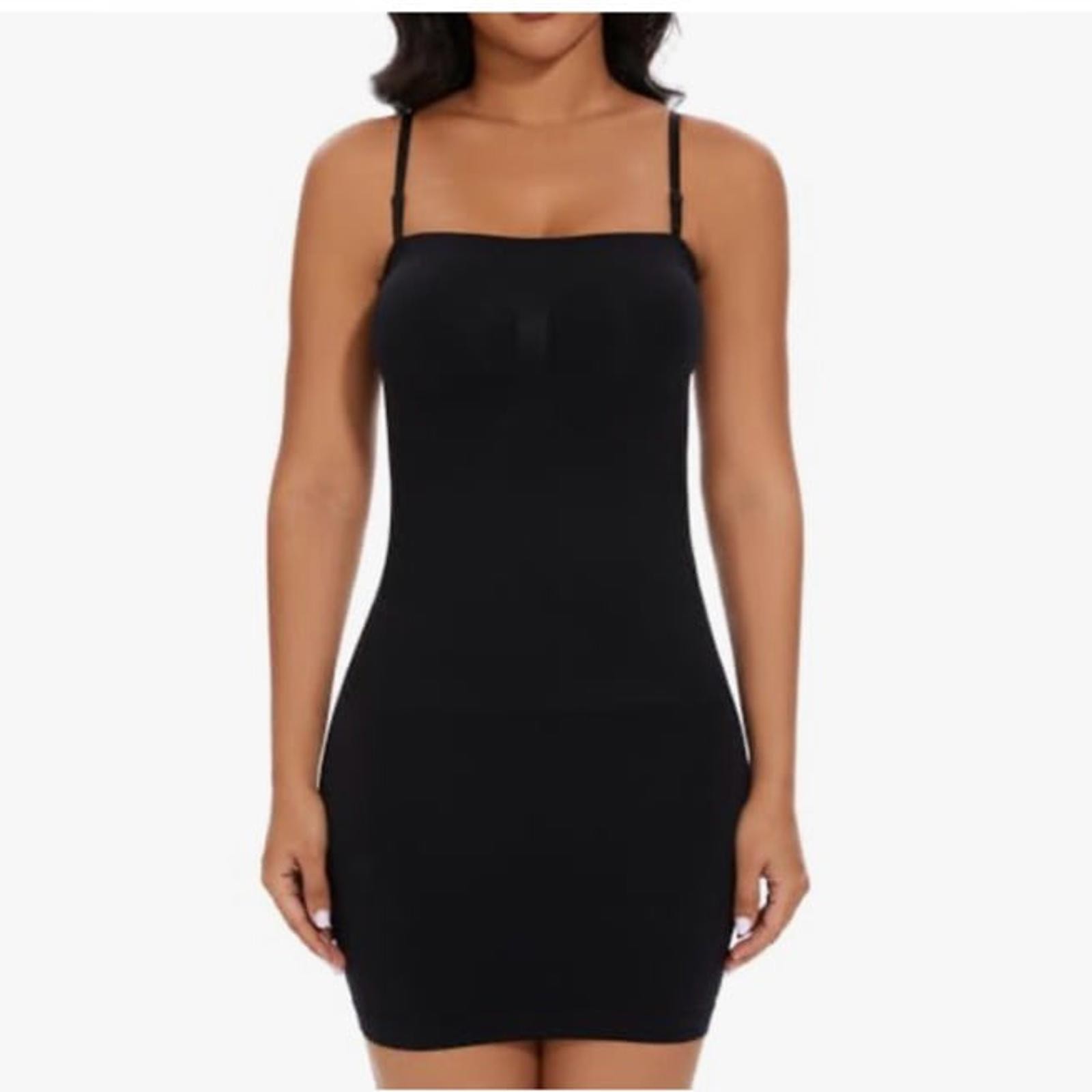 Women’s Tummy Control Mid Thigh Seamless Sculpting Body Shaper Dress, L