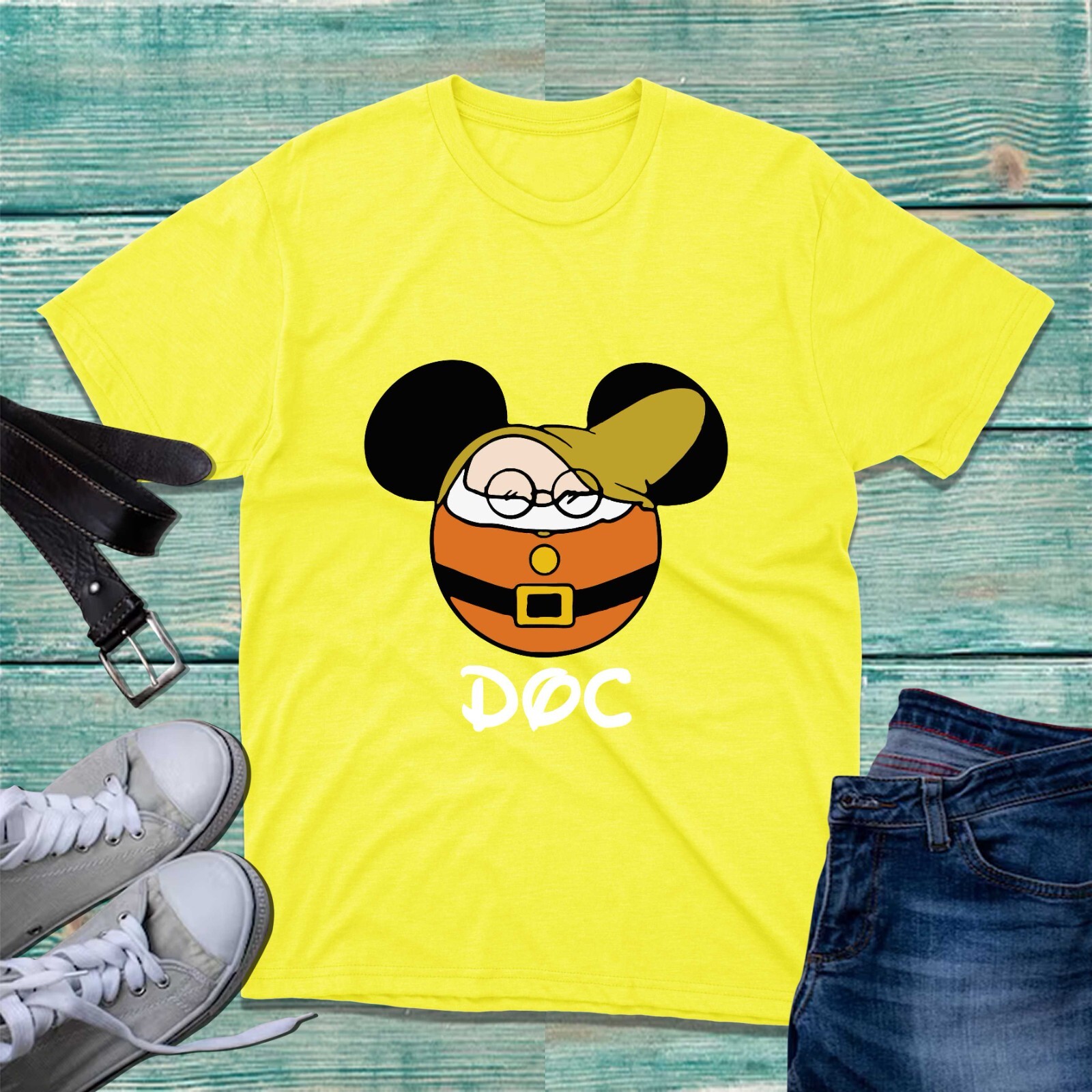 Seven dwarfs 7 dwarfs World Book Day T-Shirt Sneezy Sleepy Happy Doc Grumpy Tee