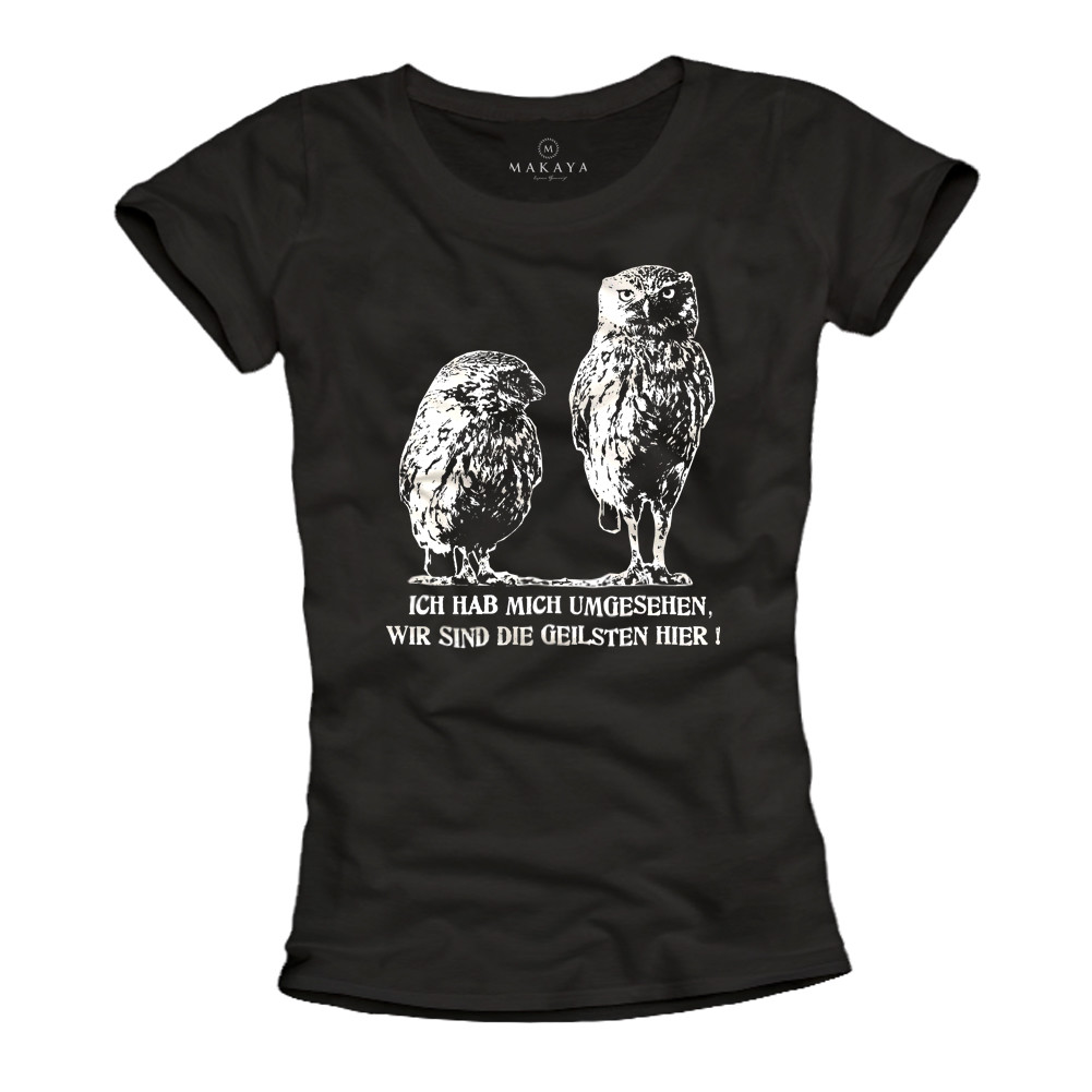 Funny Ladies Shirts Women Top Black Owl Funny Sayings Funny Cool Tops