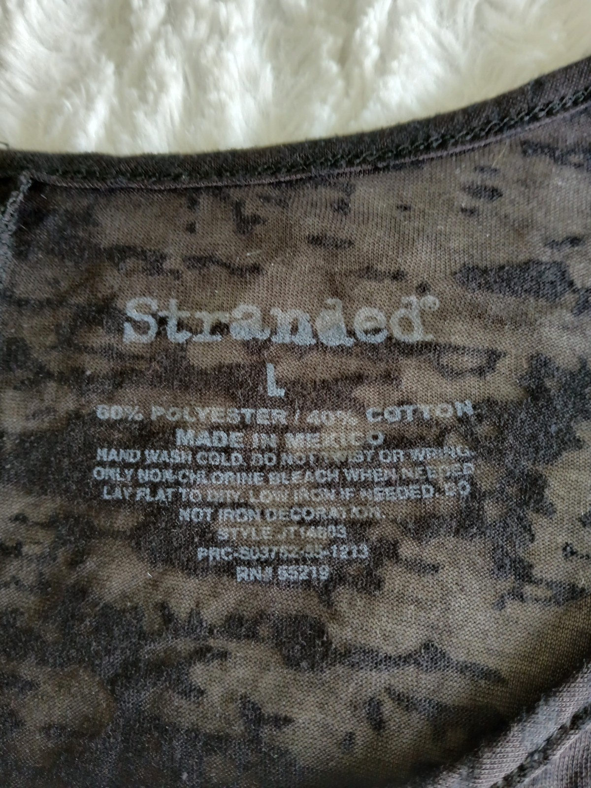 Stranded Black Burnout POW! Comic Shirt L Pop Art Y2K Grunge Rocker Sheer NWT