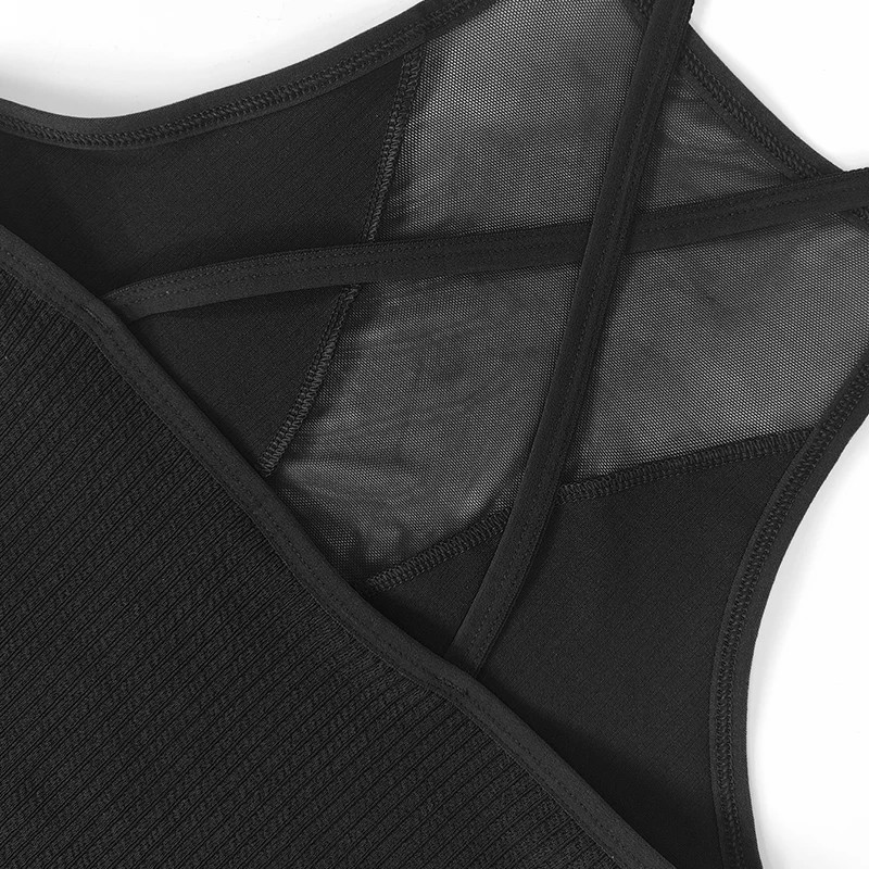 1pcs Sexy Mesh Camisole Crop Top Corset Ribbed Backless Underwear Hot Fashion
