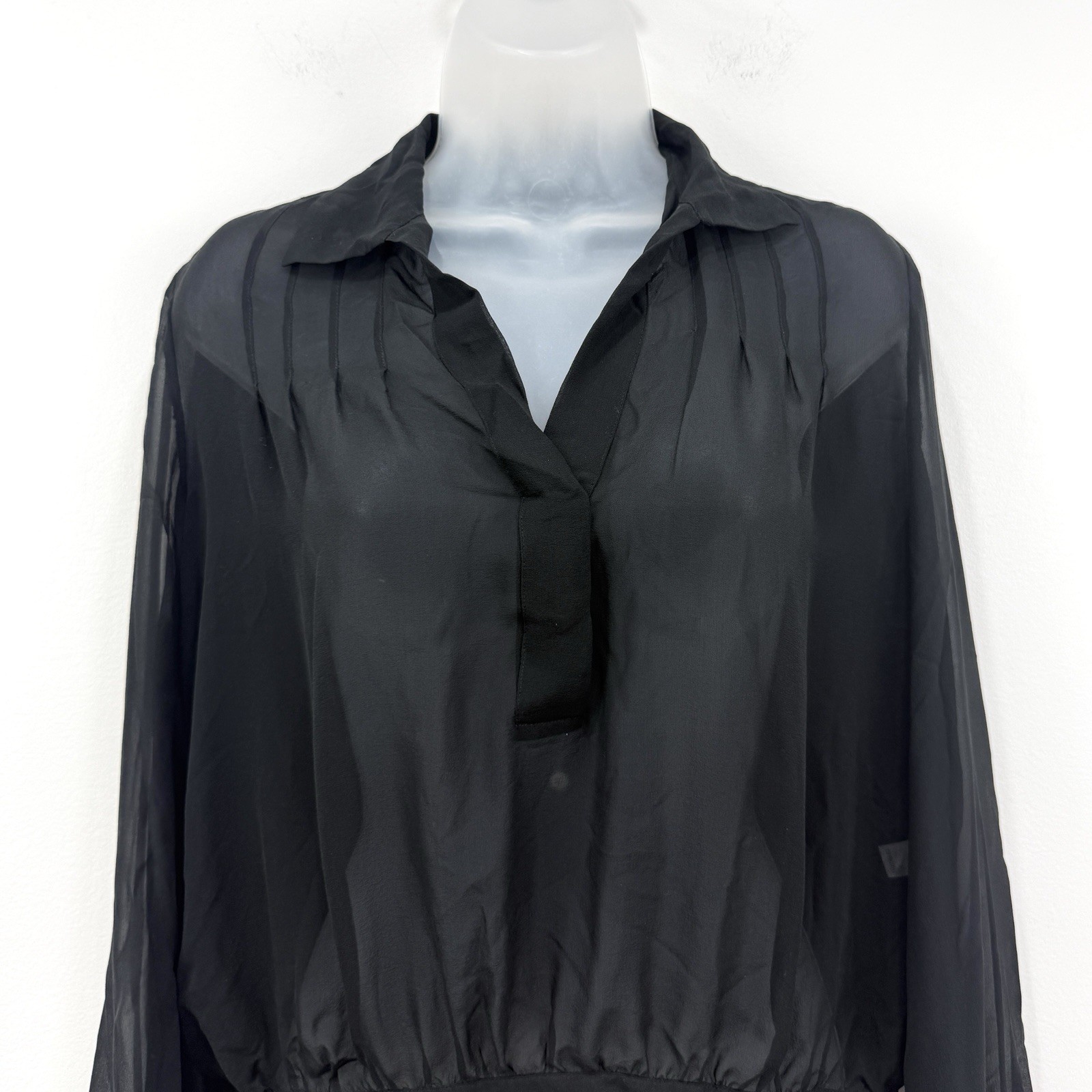 VTG Y2K The Limited 100% Silk Top Womens S NWT Sheer Fairy Grunge Chic Career