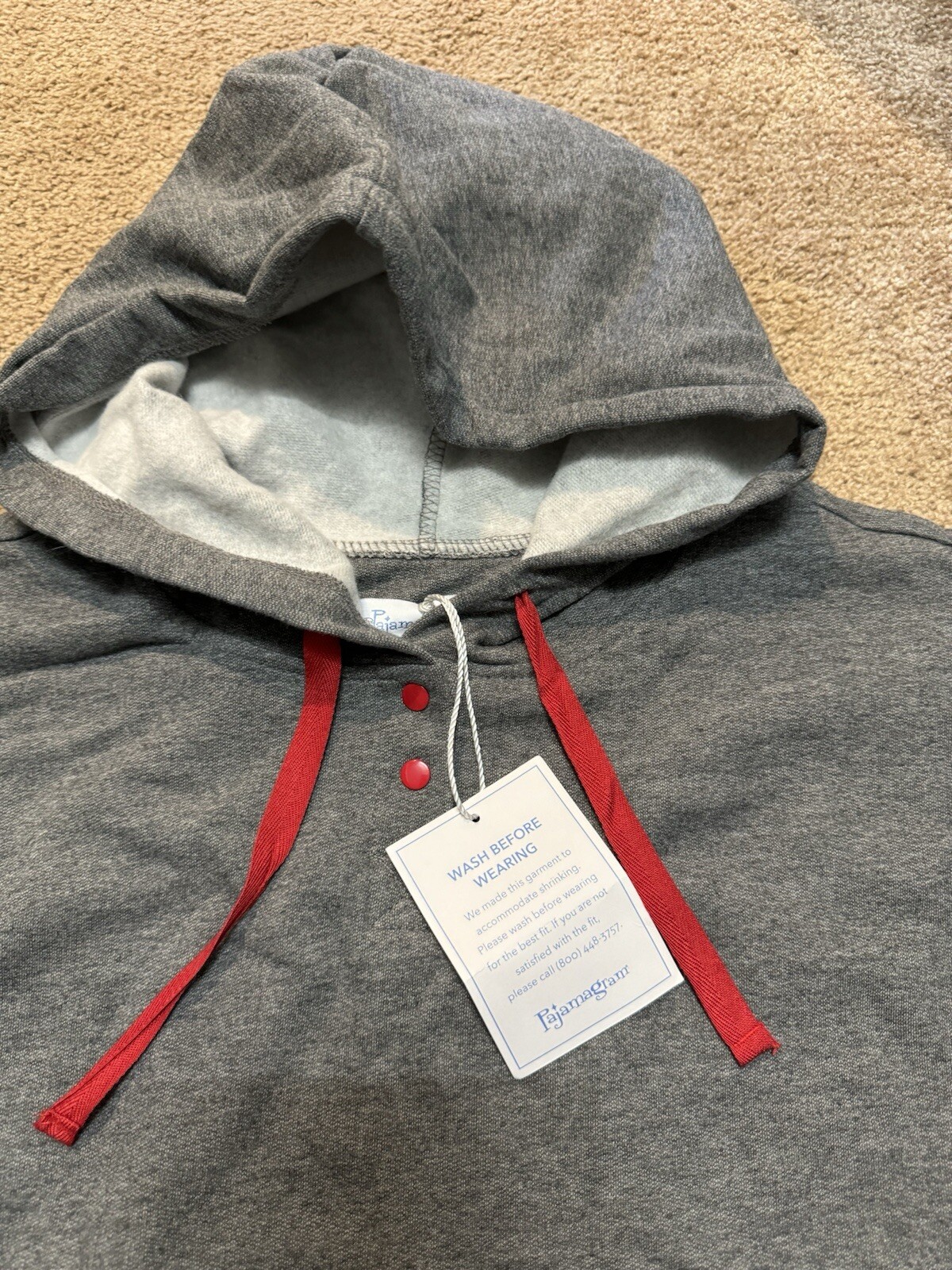 NWT PajamaGram Lounge Sweatshirt Pullover Hoodie Tunic Length Womens Sz 1X NEW