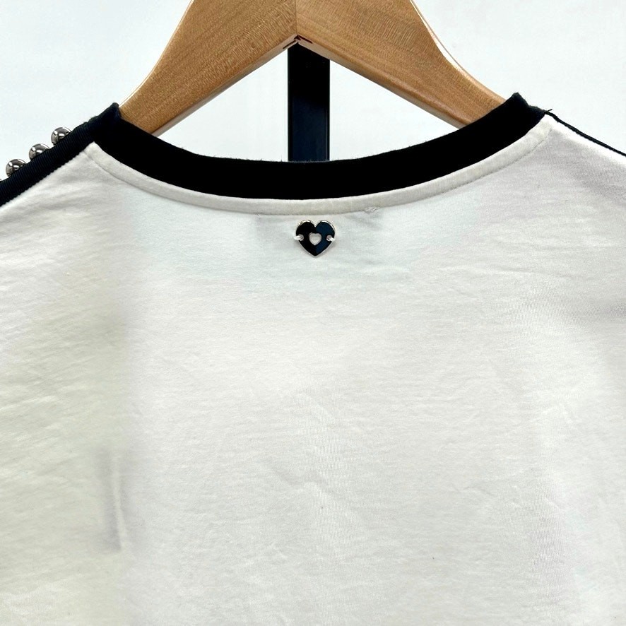 TWINSET Simona Barbieri Rock Graphic Embellished S T-Shirt MSRP $309