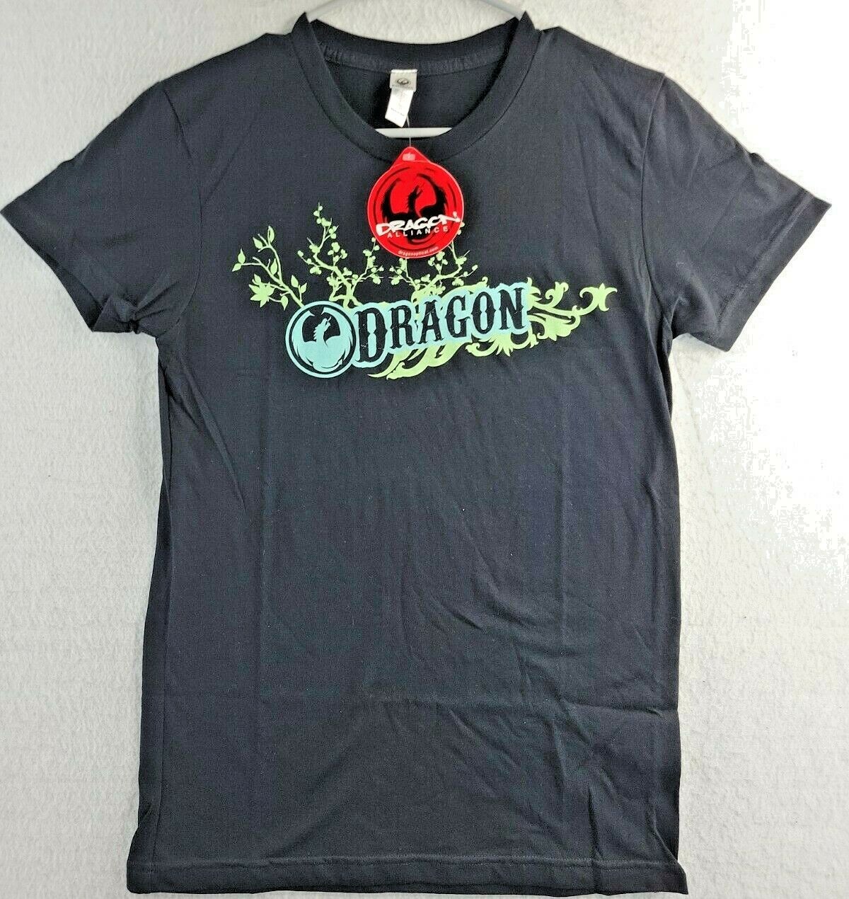 Dragon Alliance Logo Black Skate Surf Graphic T-shirt Womens Large