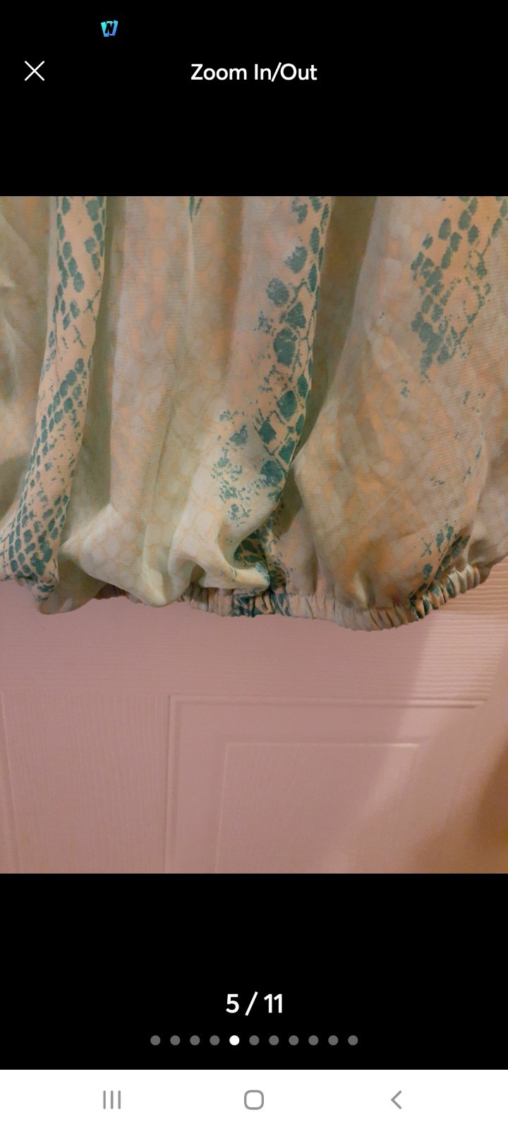 Green Snake Skin Print Blouse