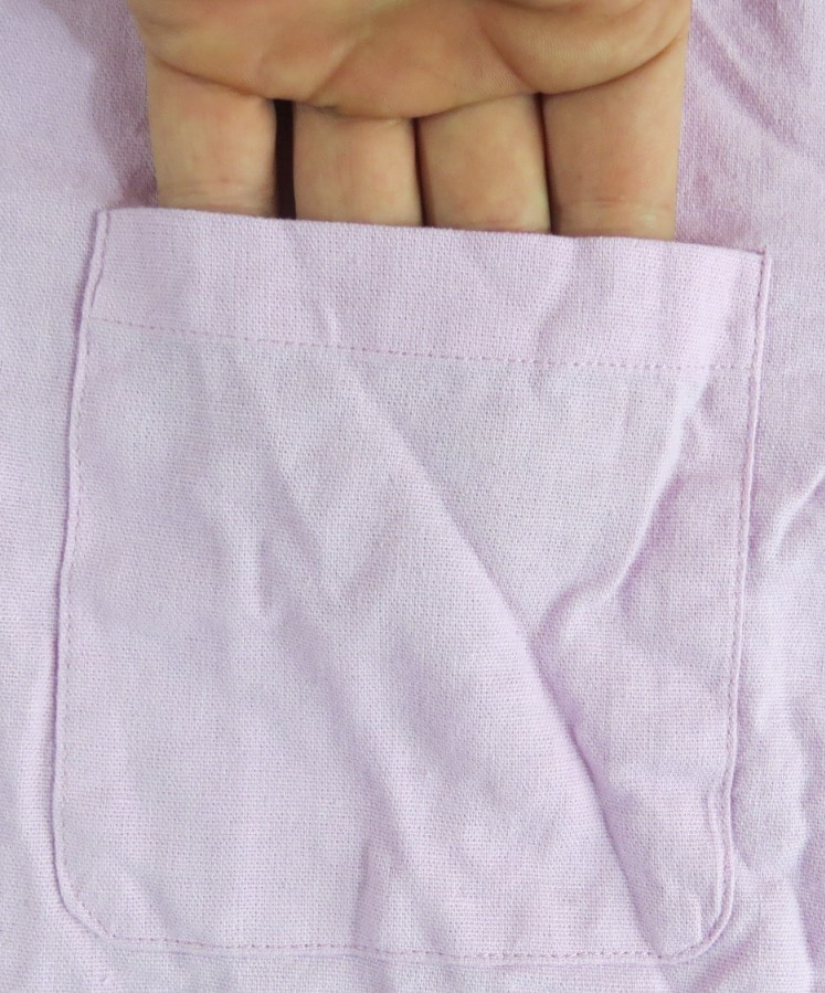Entro Womens Cropped Button Up Shirt M Pink Linen Blend Long Sleeve Boxy Pocket
