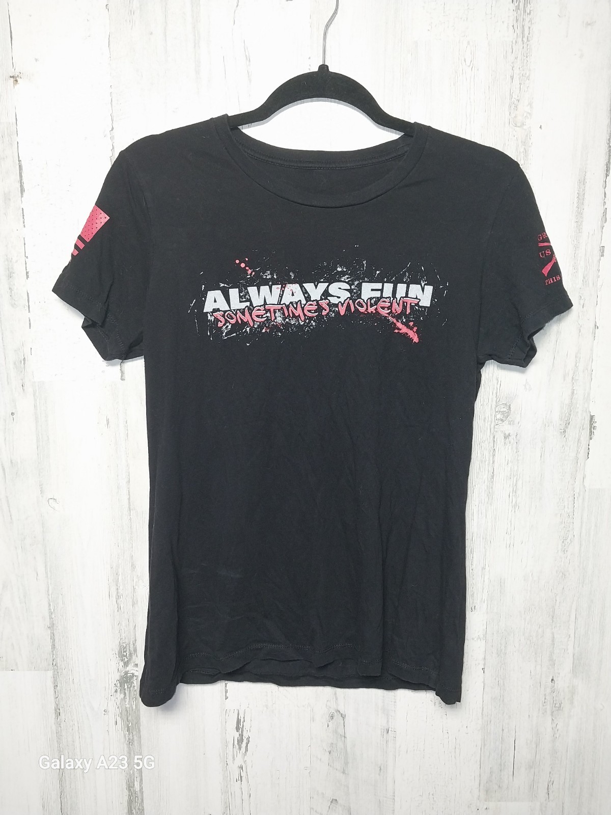 Grunt Style Always Fun Sometimes Violent Large Black Tee