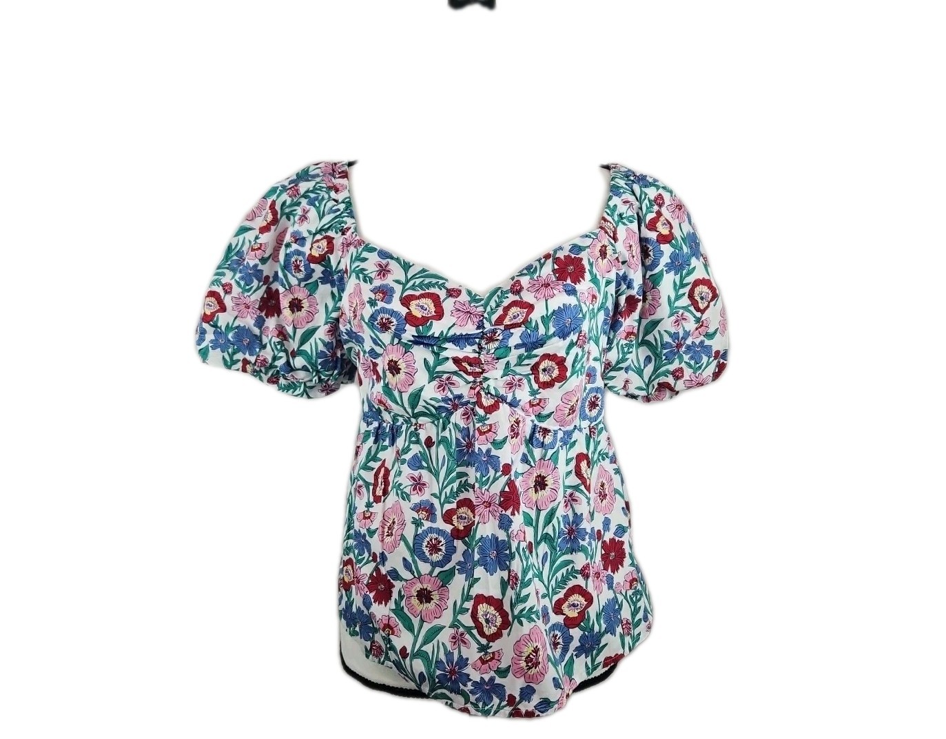 Vineyard Vines women’s size XL Floral Puff Sleeve Top NWT $138