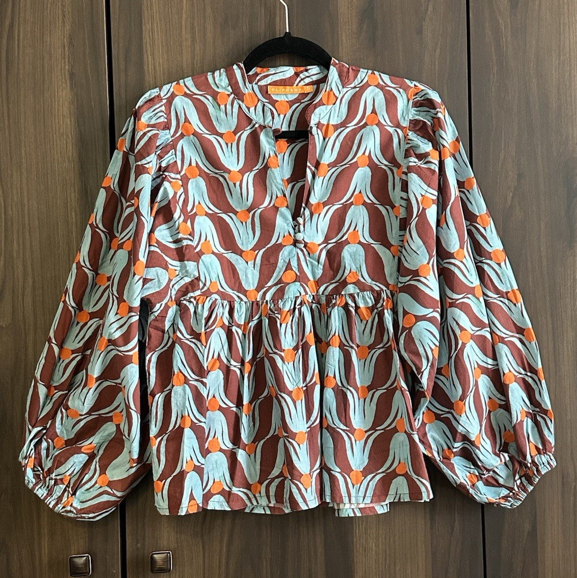 Oliphant Tulip Orange Mandarin Balloon Top 100% Cotton