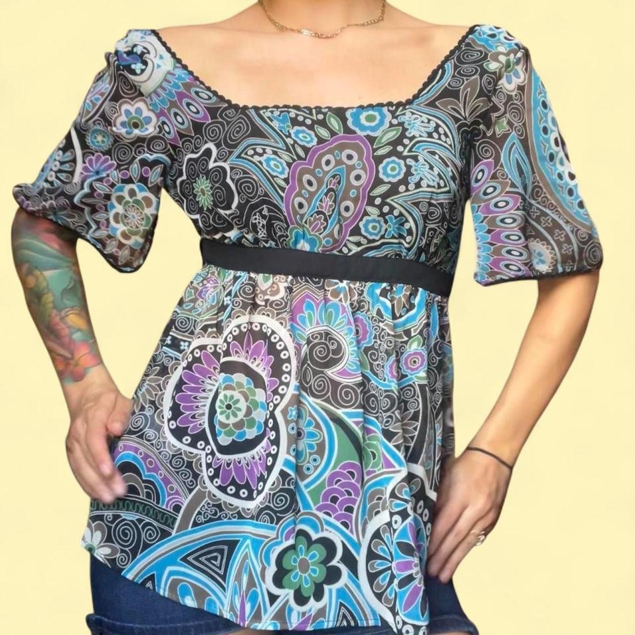 American Vintage Women’s Multi and Blue Blous