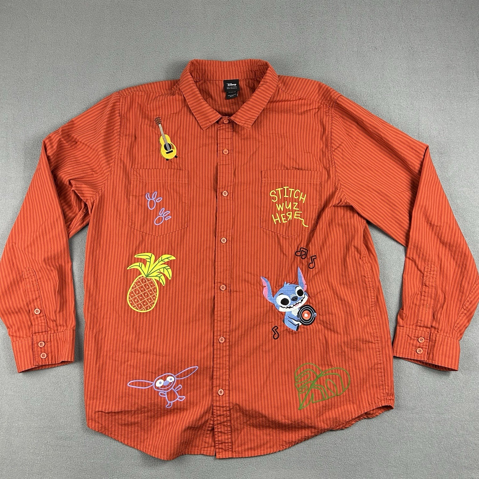 Disney Shirt Womens 2XL Universe Disney Lilo and Stitch Isometric Icons Shacket