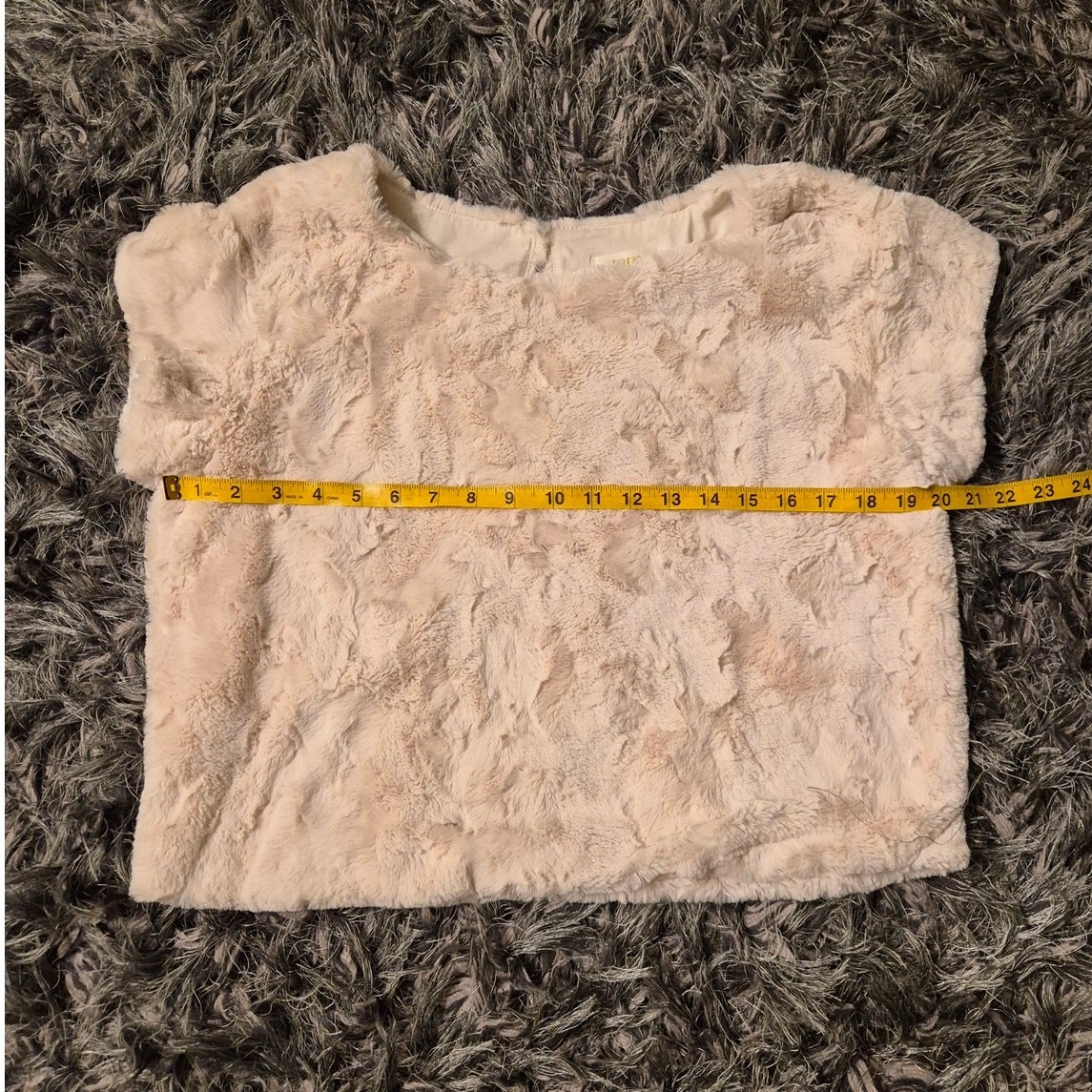 Anthropologie Maeve Faux Fur Tee / Muscle Tank