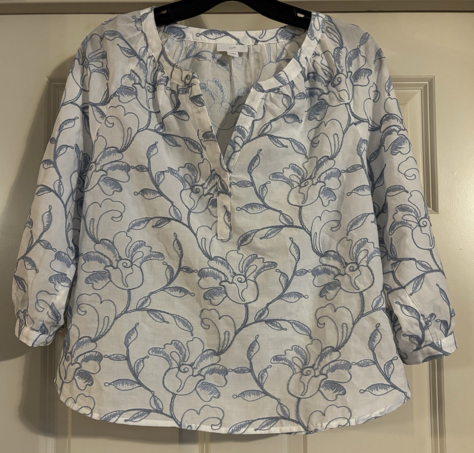 NWOT J. Jill Coastal Preppy Quiet Luxury Stylized Embroidery Old Money Size Sp