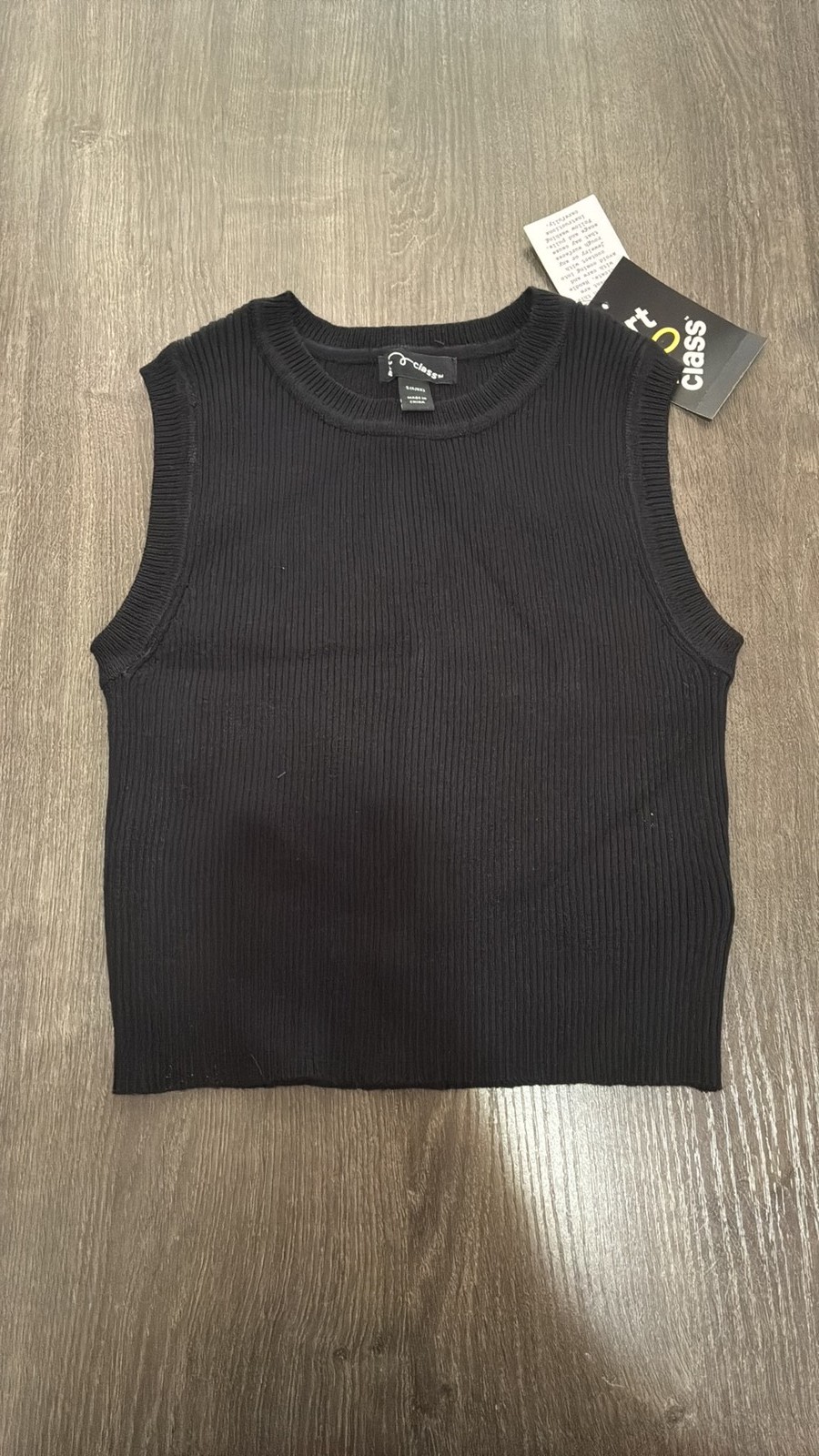 New with Tags Art Class Ribbed Knit Sleeveless Crop Top in Black