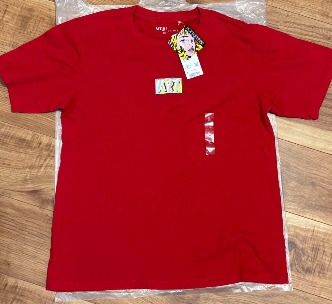 UNIQLO UT Roy Lichtenstein T shirt L Red Logo T