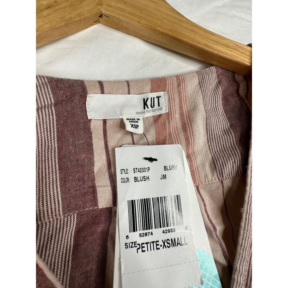 NWT KUT from the Kloth Striped Blouse sz XSP Multicolor