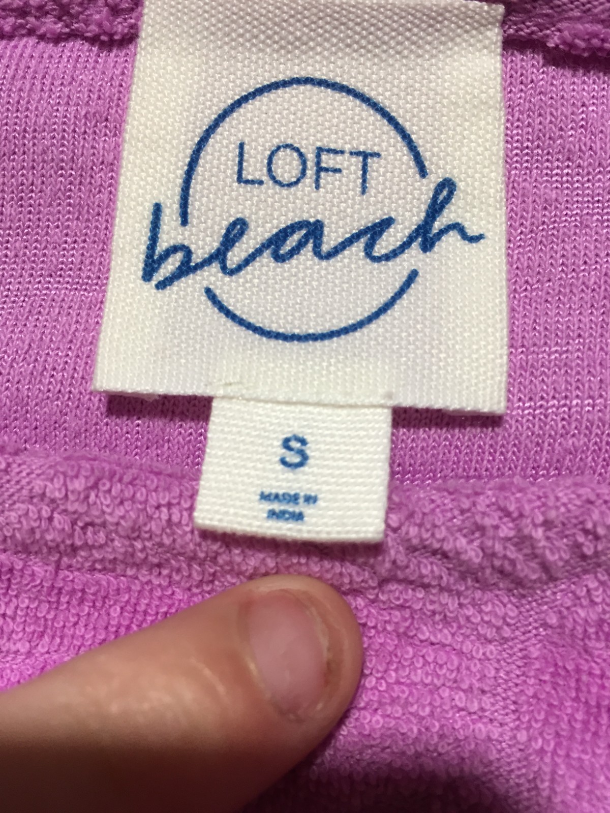 Loft Beach Set Womens S Small Purple Short Sleeve Shirt & Shorts