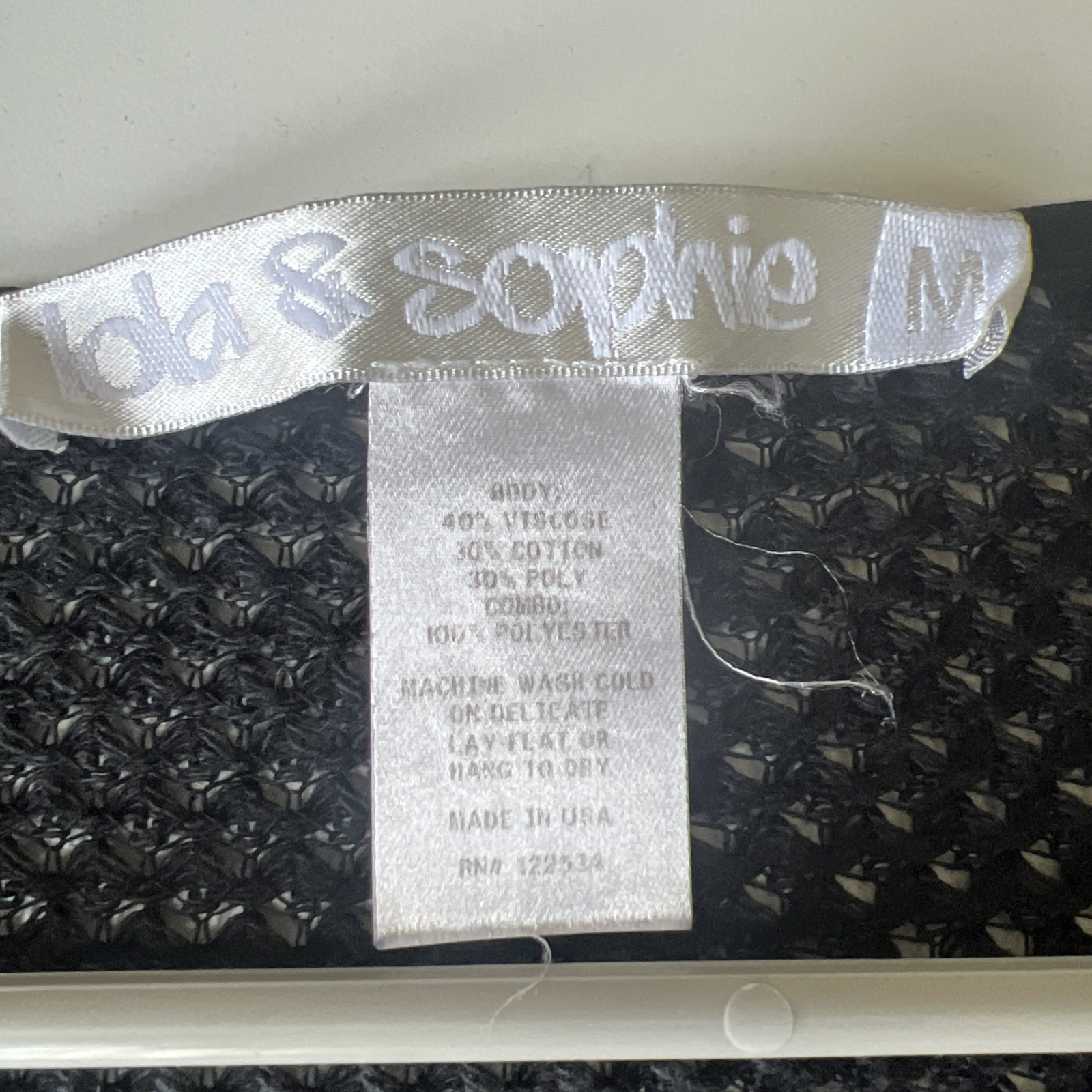 lola + sophie hybrid knit and chiffon long-sleeve top size M
