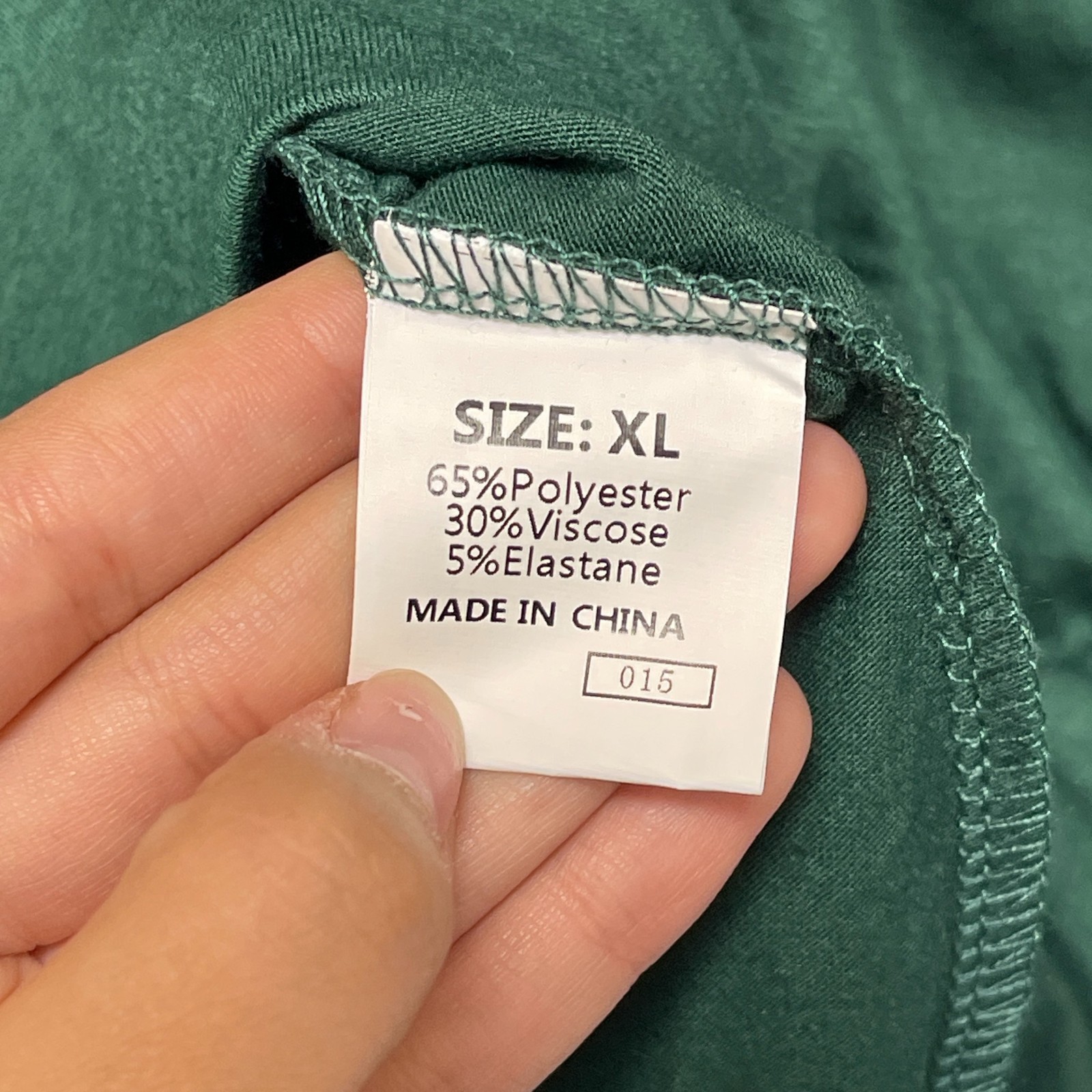 Dokotoo Blouse Top Womens XL Dark Green Summer Wear Pleated V-Neck Shirred Hem