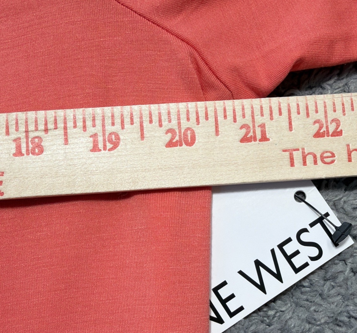 Nine West Women’s Top XXL Coral Keyhole Neckline T-Shirt Style Soft Stretch NWT