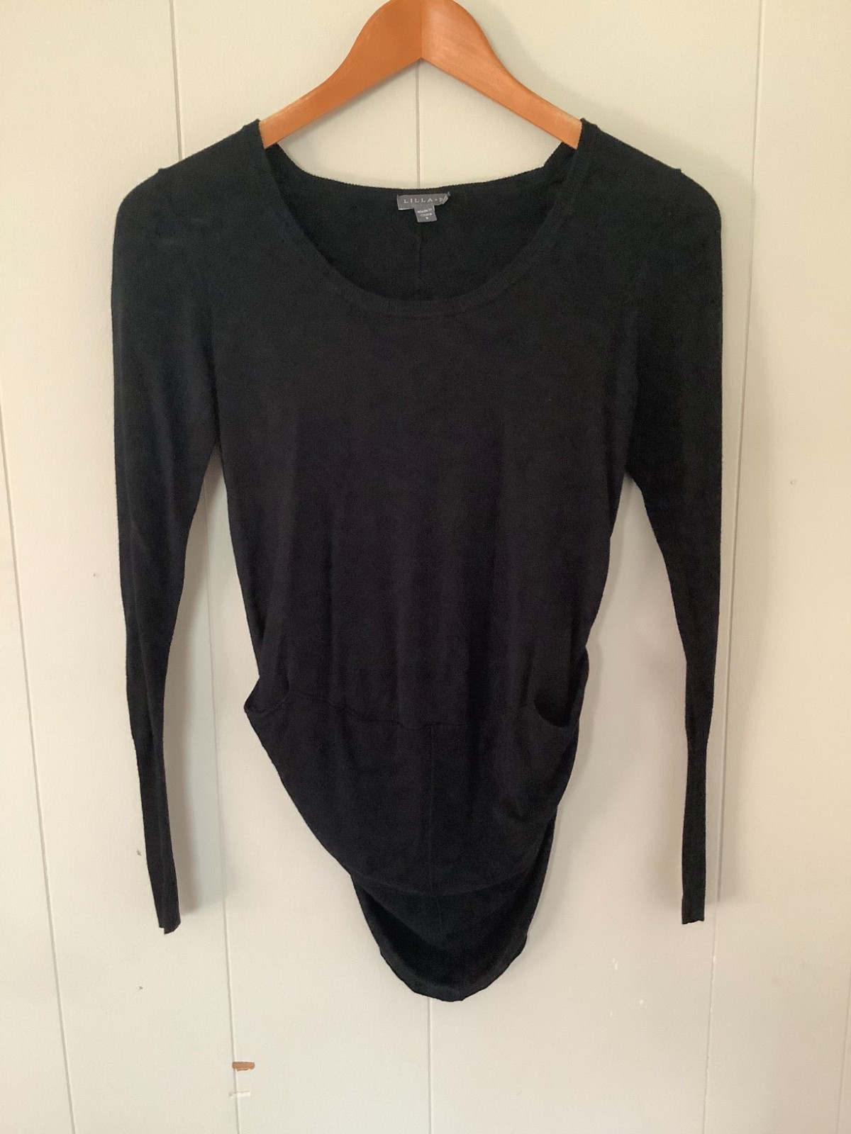 Lilla P Anthropologie Women’s Viscose SMALL Black Athleisure Capsule Indie Artsy