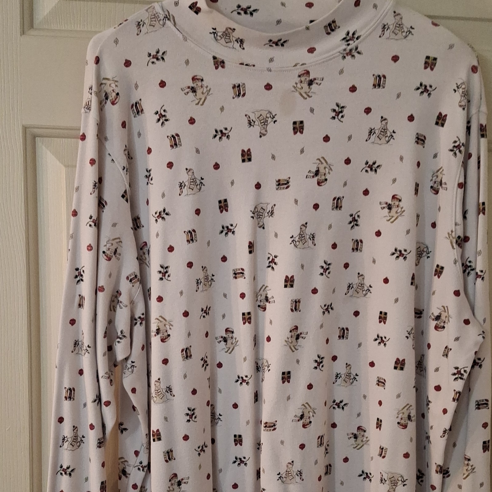 Bobbie Brooks 22W/24W Plus Knit Crew Neck Long Sleeve Christmas Top Pullover