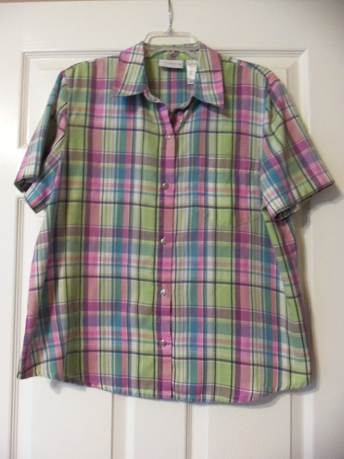 Alfred Dunner Button Front Easy Care Blouse Size 16