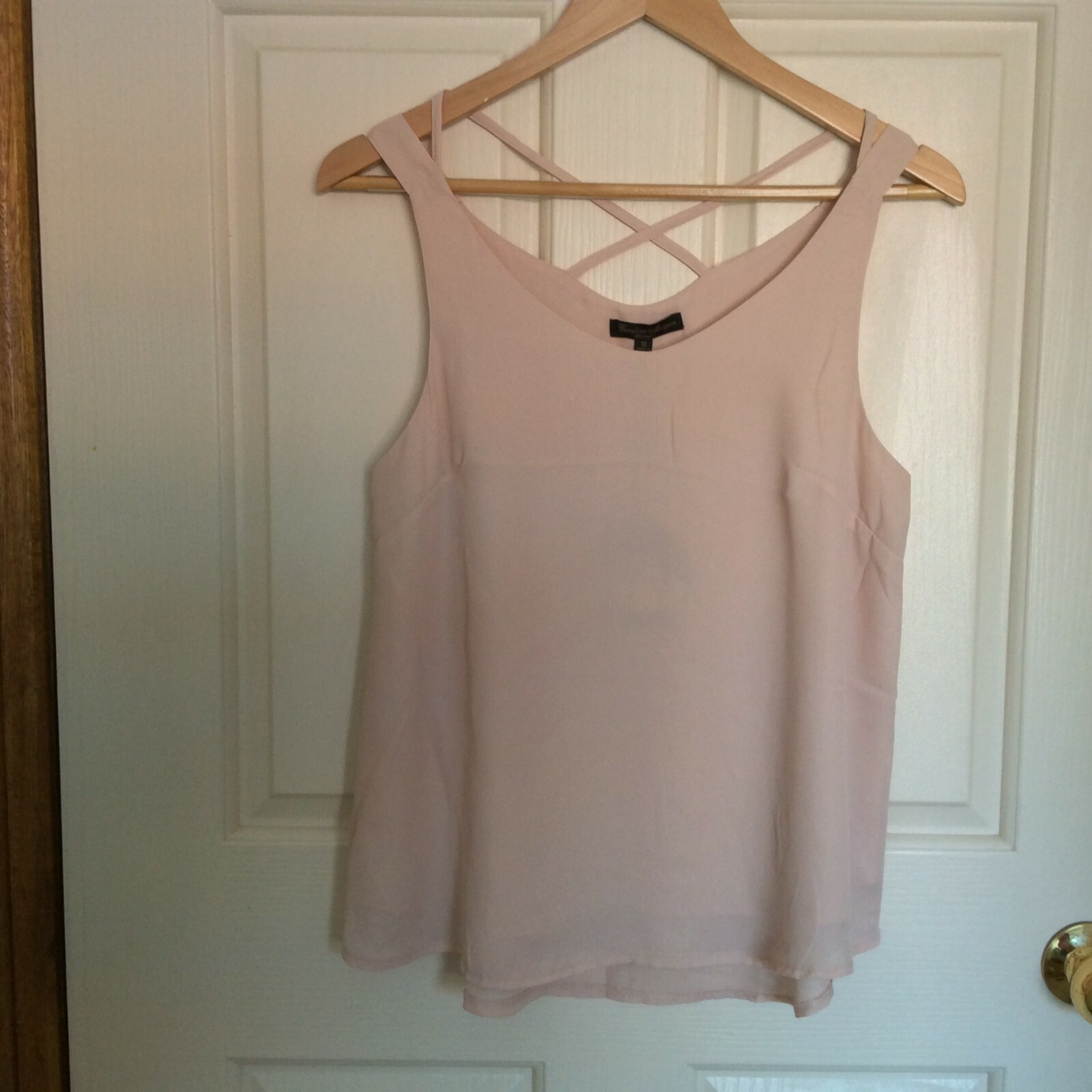 CAROLINE MORGAN WOMEN’S DESIGNER CAMI TOP SIZES 8 & 10 IN PEACH AND BLACK