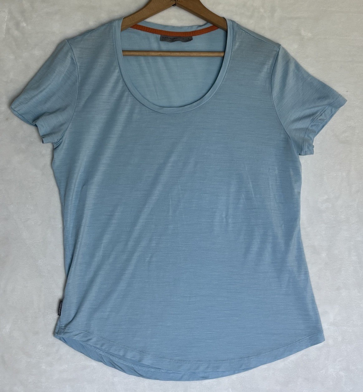 Icebreaker Cool Lite Women’s L Wool Blend T-Shirt Short Sleeve Blue