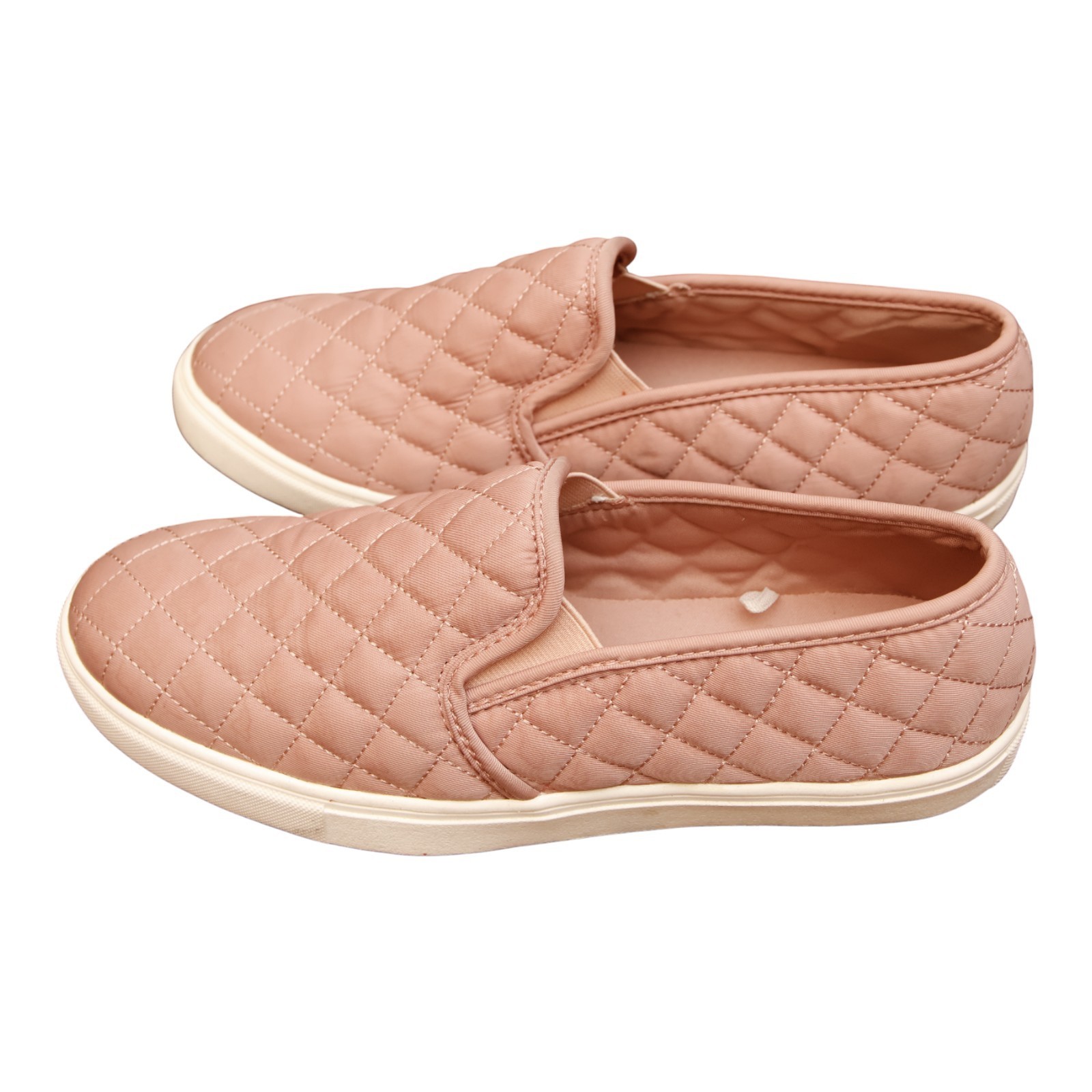 Womens Quilted Slip On Sneakers Blush Pink Size 10 Casual Comfort Shoes