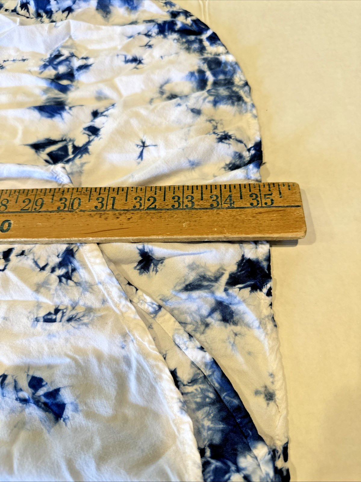 Blue Island Boho Tunic Button Blouse Plus Size XXL High Low Hem