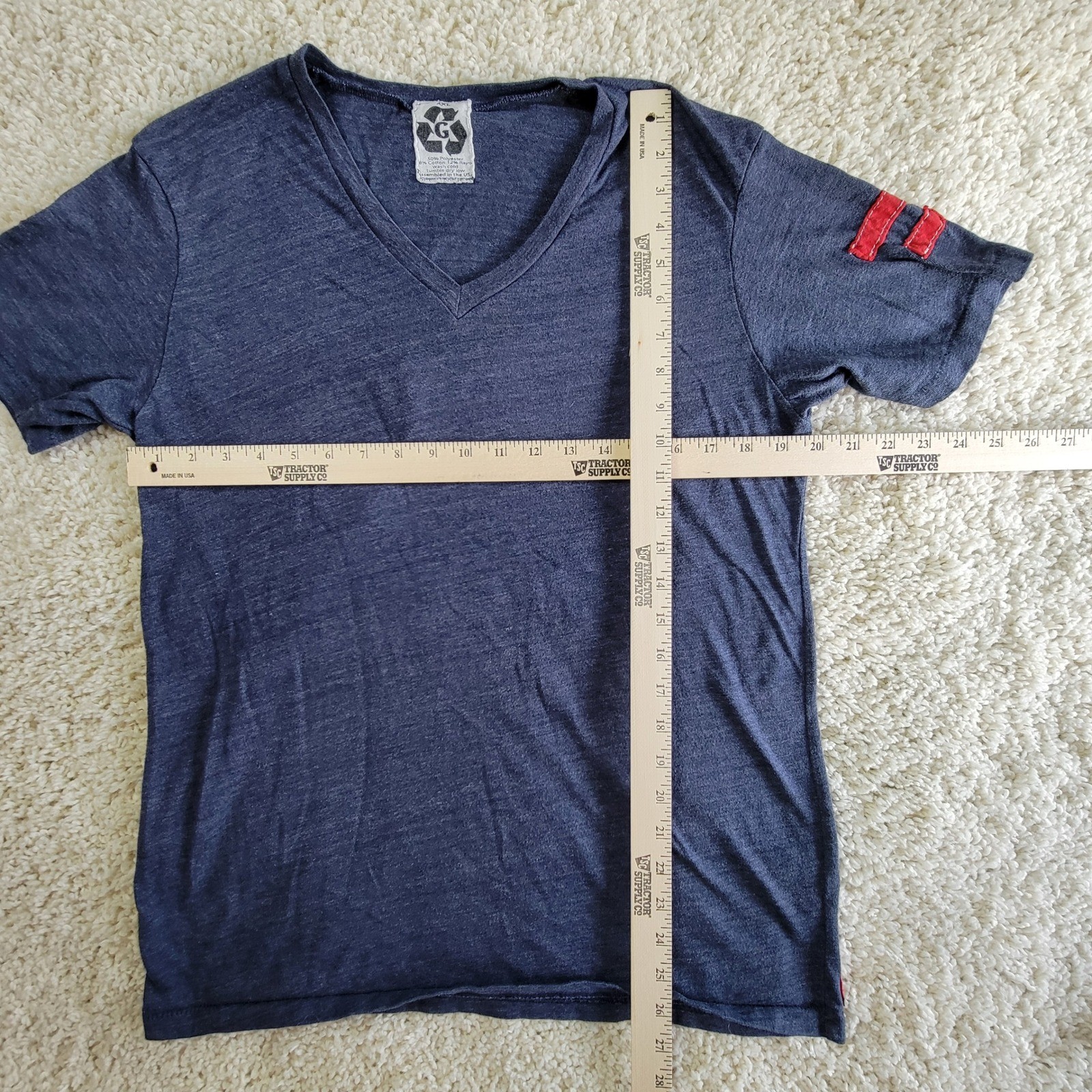 AXL Womens V-Neck ‘Love Baseball’ T-Shirt Size Large