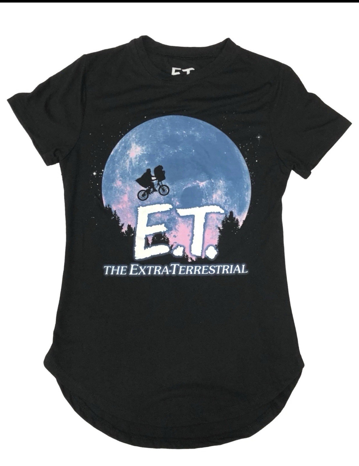 The Extra Terrestrial Womens (Junior’s) Black E.T. Tee Shirt T-Shirt Size Large