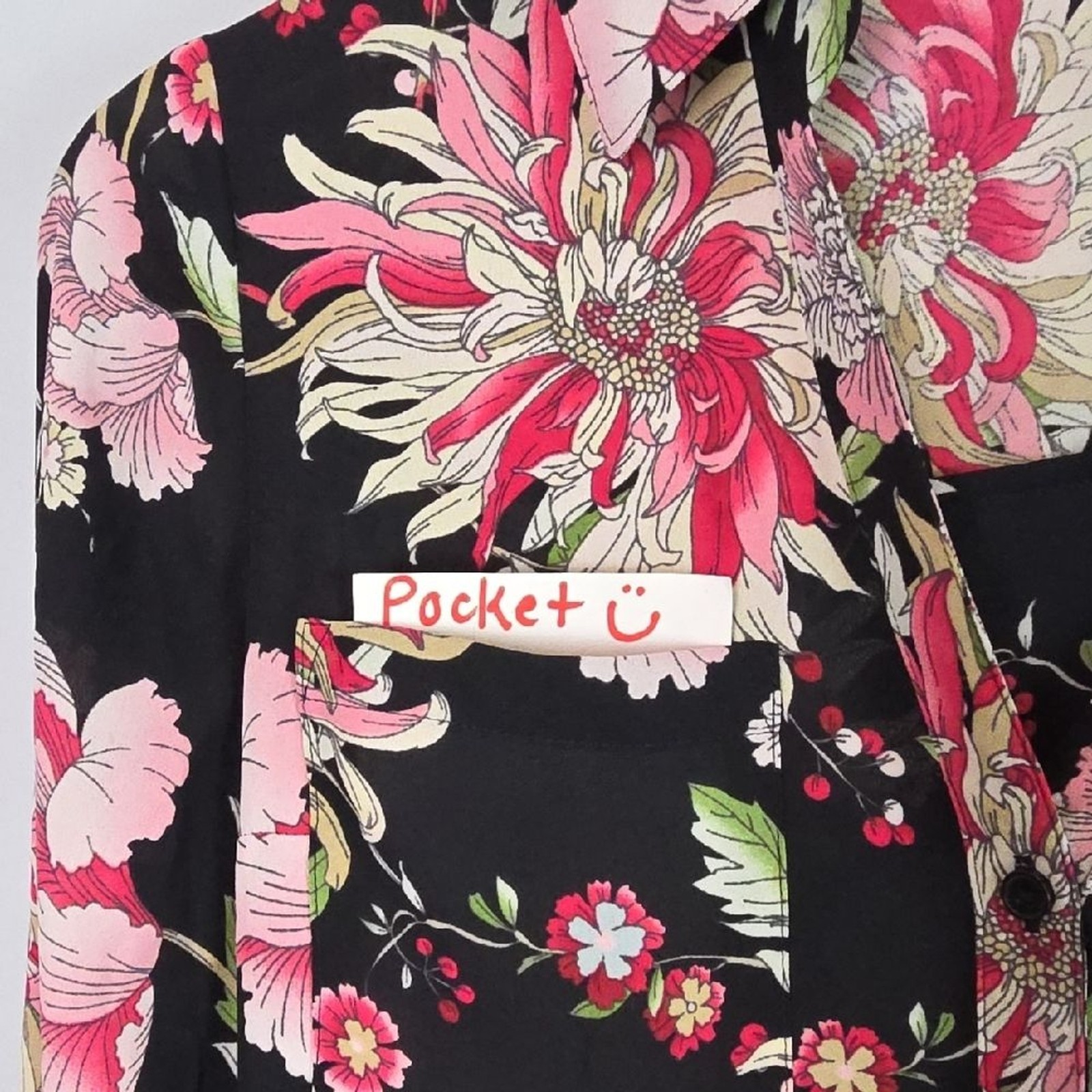 Express portofino slim Floral Black Women’s Top xs extra small