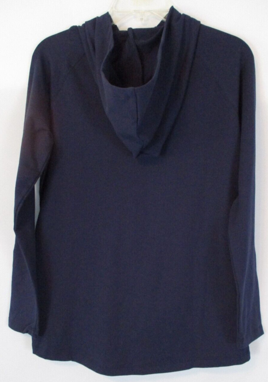 Denim & Co. Active 1/2 Zip Hooded Shirt XXS Long Sleeve A383266 Women CB81F