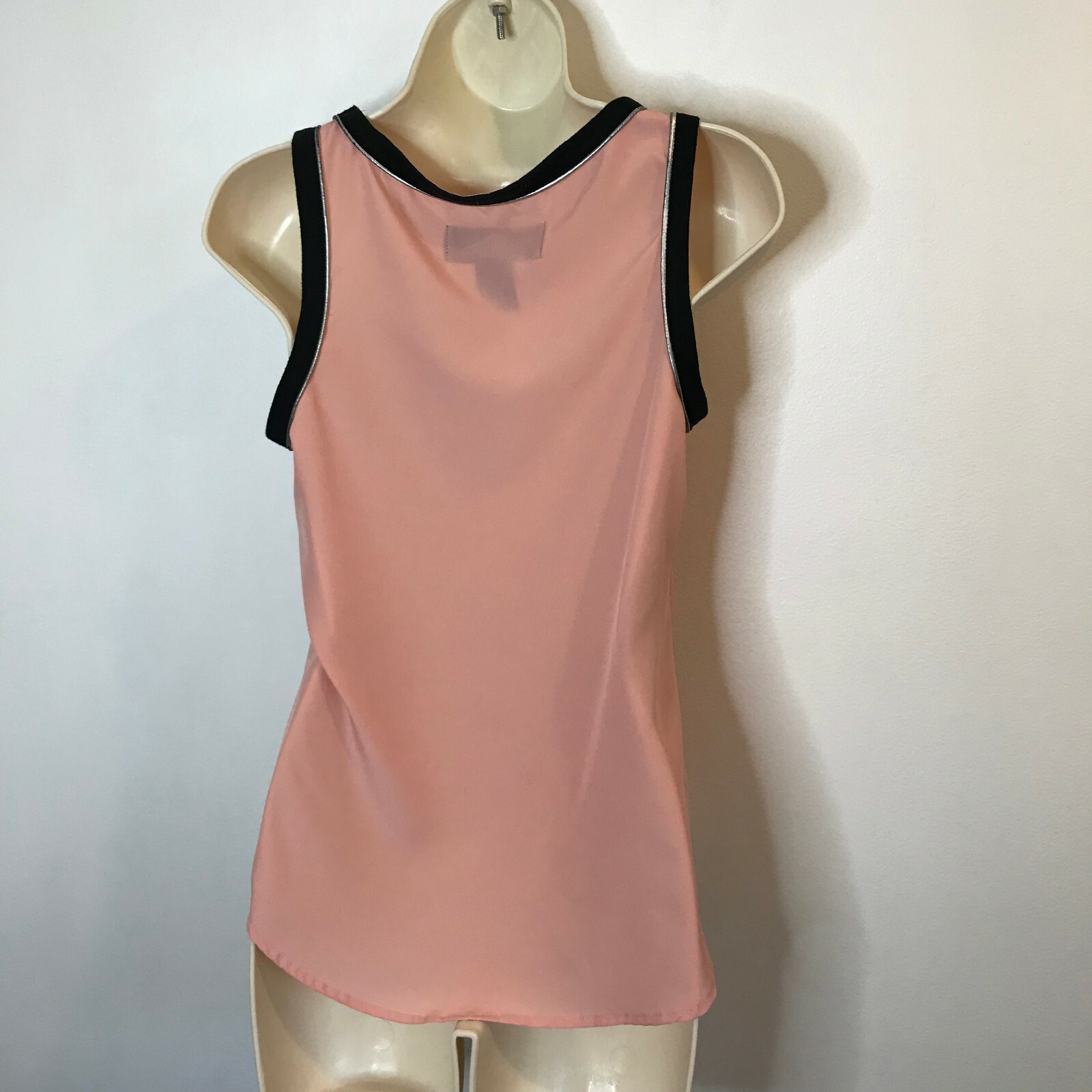 Kardashian Kollection XS Extra Small Tank Top Shirt Blouse Pink Black Silver